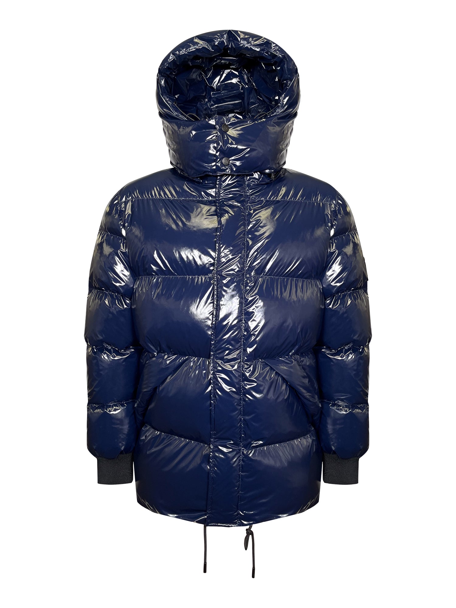 High Shine Puffer Jacket in Dark Navy Jacken SikSilk