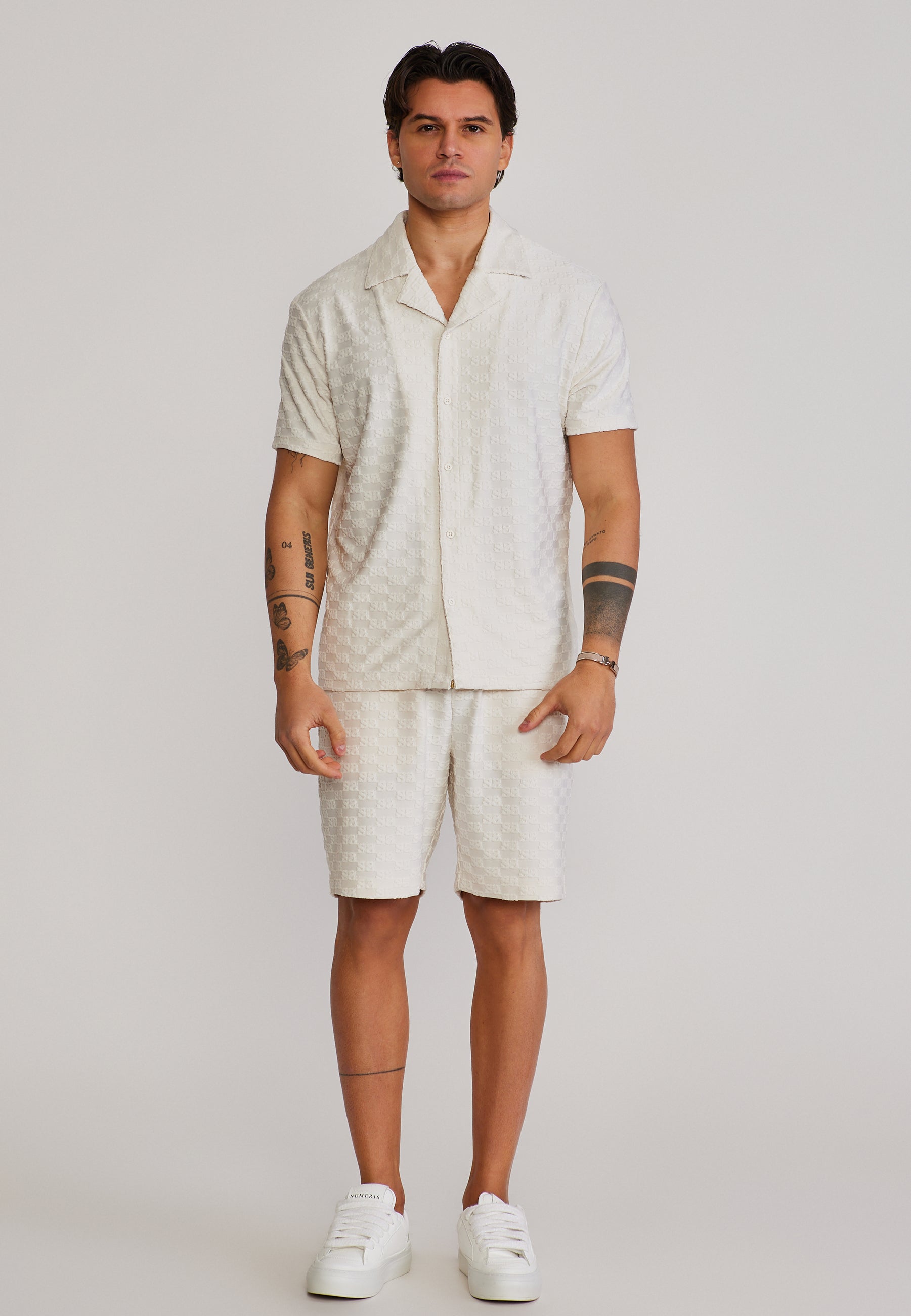 Towelling Shirt in Ecru Hemden SikSilk