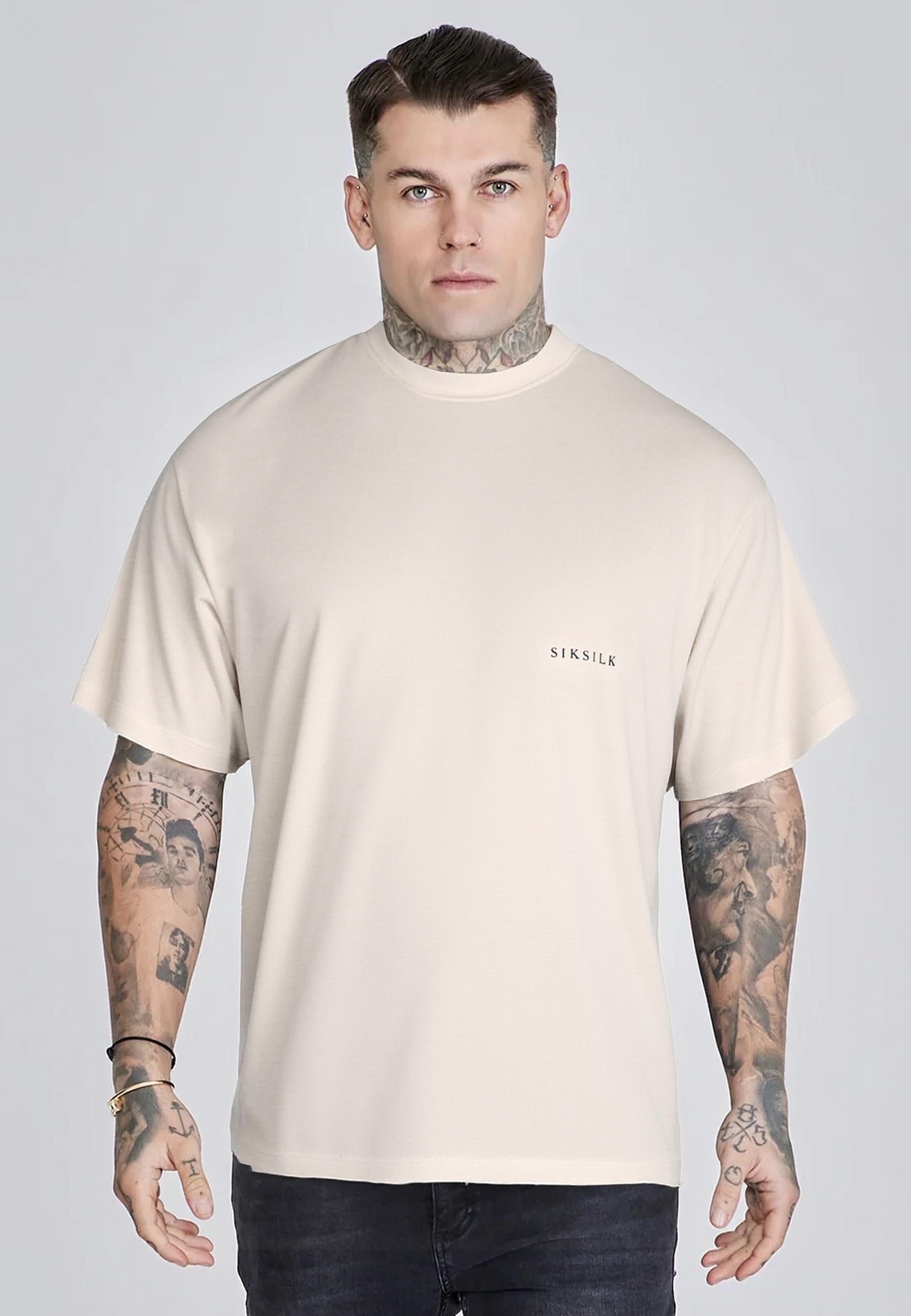 Graphic T-Shirt in Ecru T-Shirts SikSilk