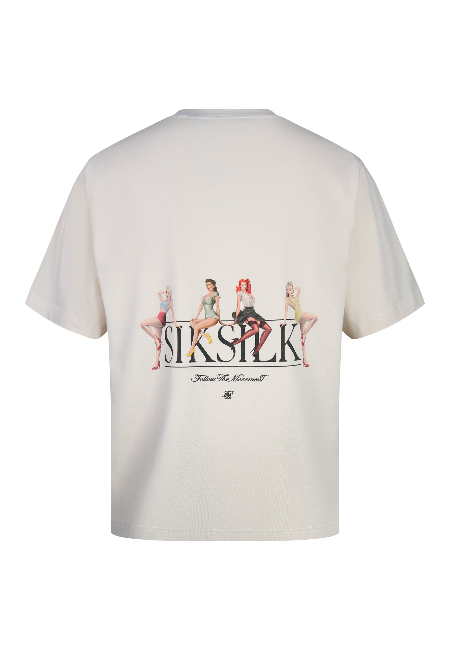 Graphic T-Shirt in Ecru T-Shirts SikSilk
