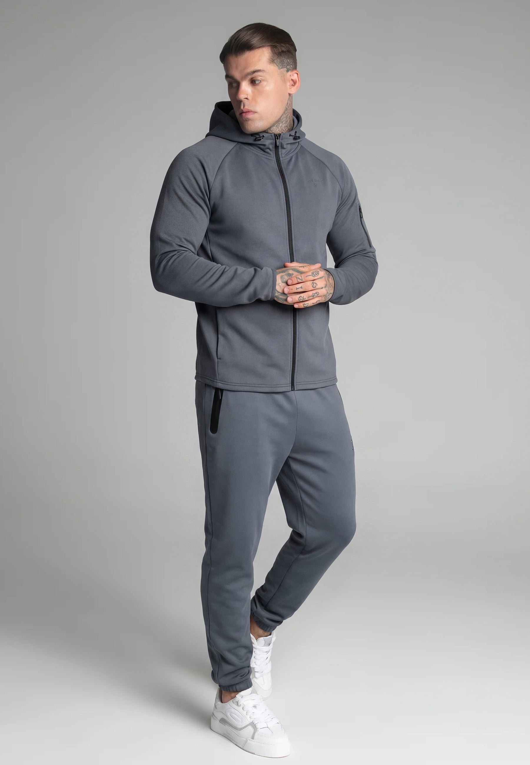Full Zip Hoodie in Grey