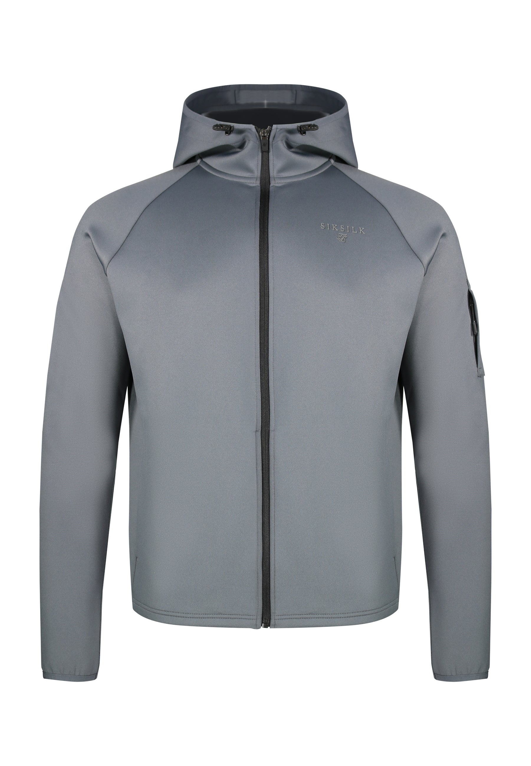 Full Zip Hoodie in Grey Sweatjacken SikSilk