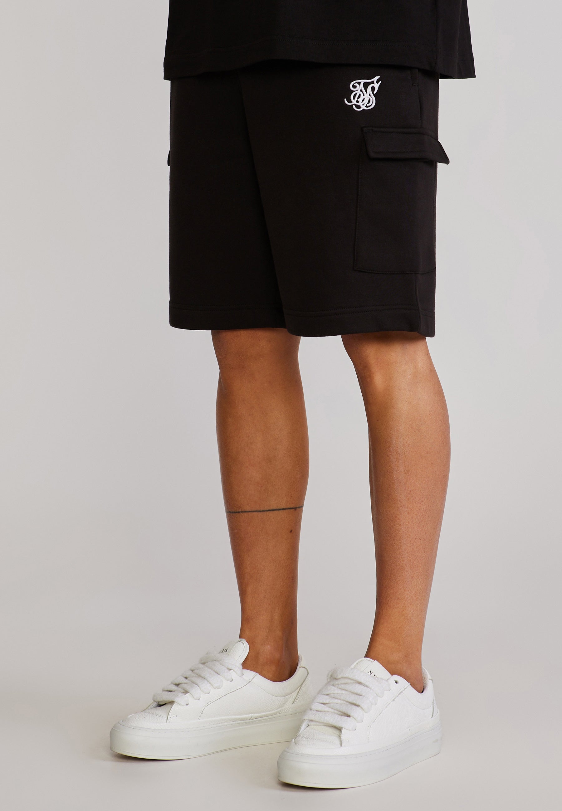 Essentials Cargo Shorts in Black Shorts SikSilk
