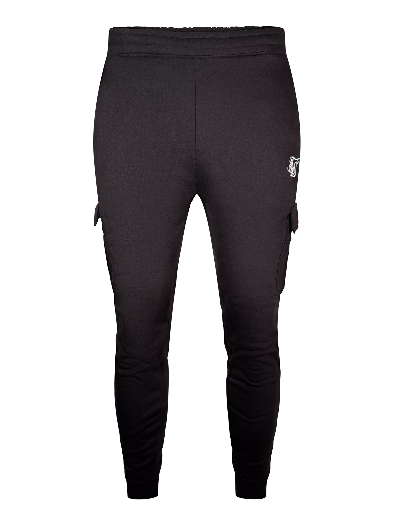Essentials Cargo Joggers in Black Hosen SikSilk
