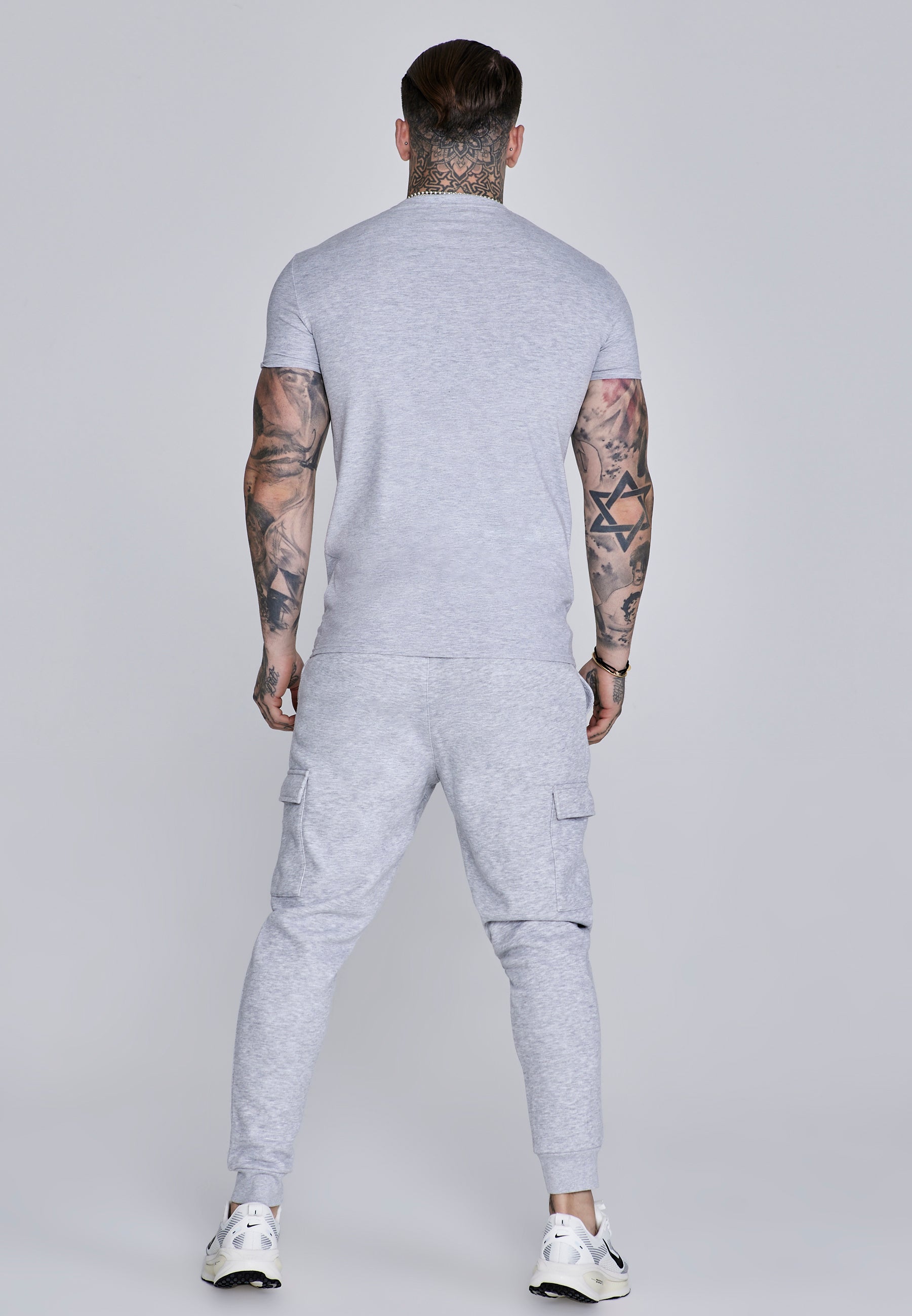 Essentials Cargo Joggers in Grey Marl Hosen SikSilk