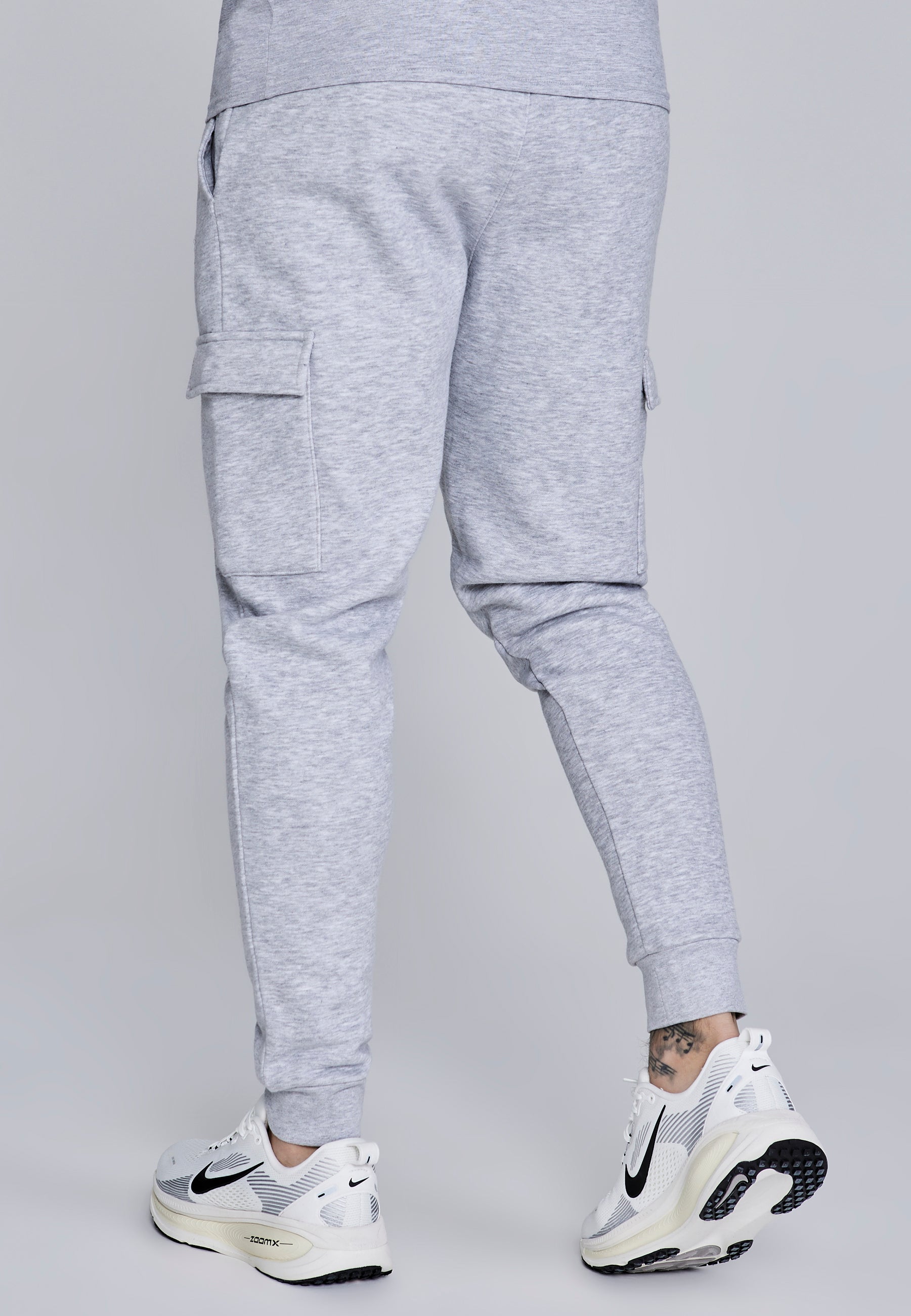 Essentials Cargo Joggers in Grey Marl Hosen SikSilk