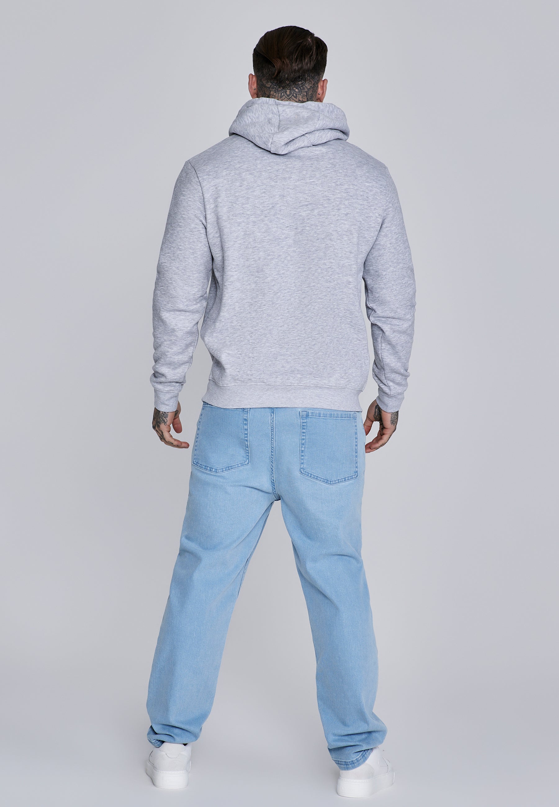 Essentials Hoodie in Grey Marl Kapuzenpullover SikSilk