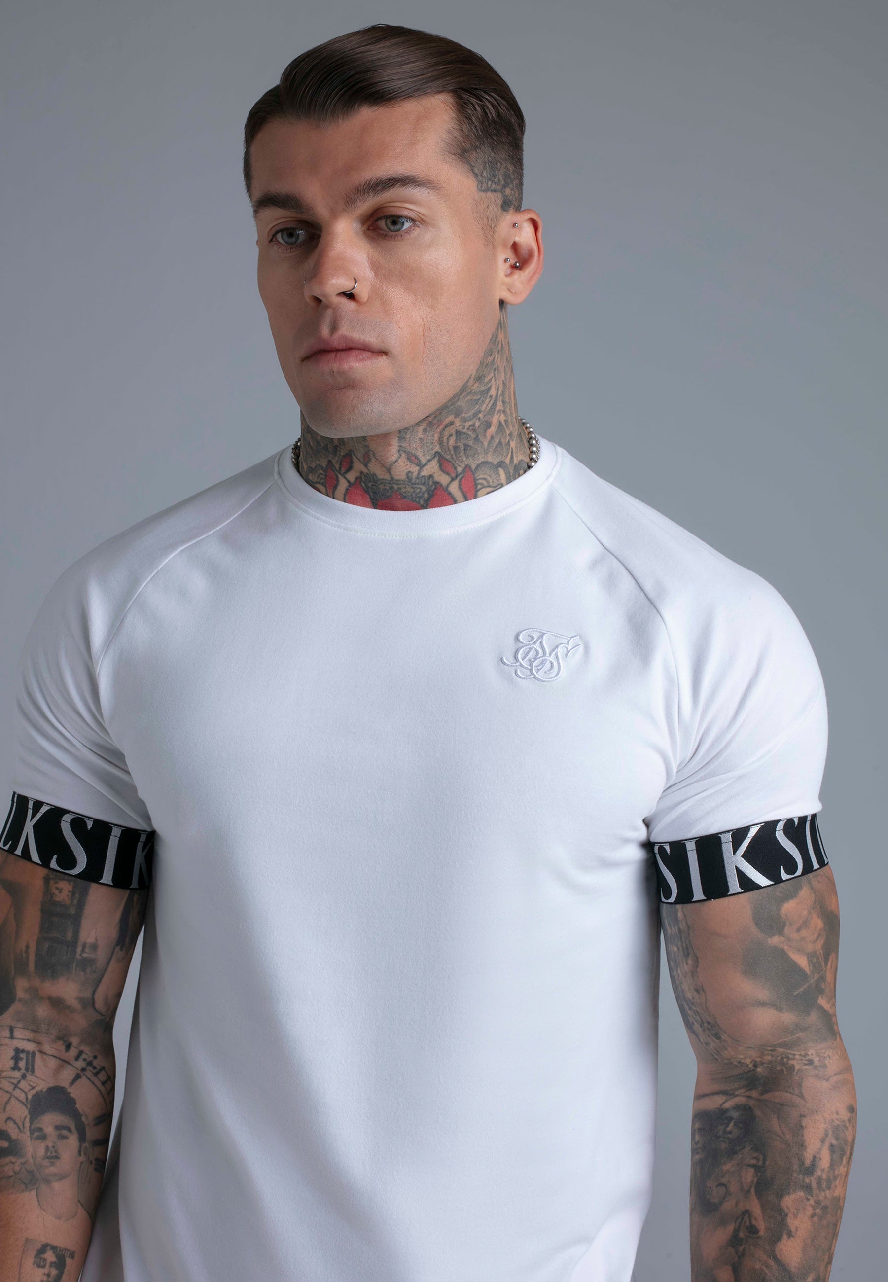 Tech T-Shirt in White T-Shirts SikSilk