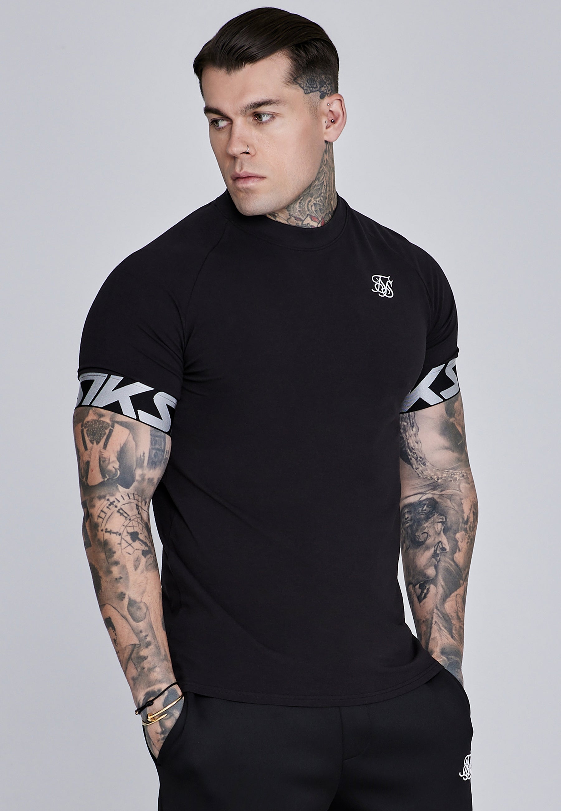 Tech T-Shirt in Black T-Shirts SikSilk