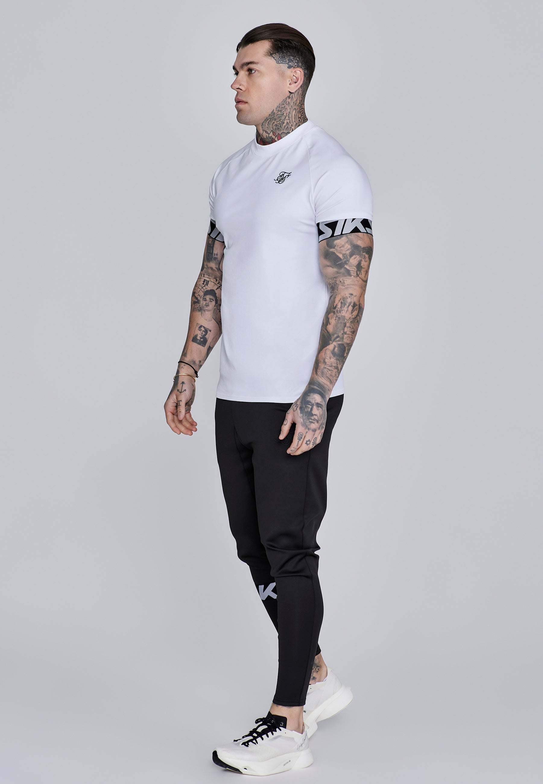 Tech T-Shirt in White T-Shirts SikSilk