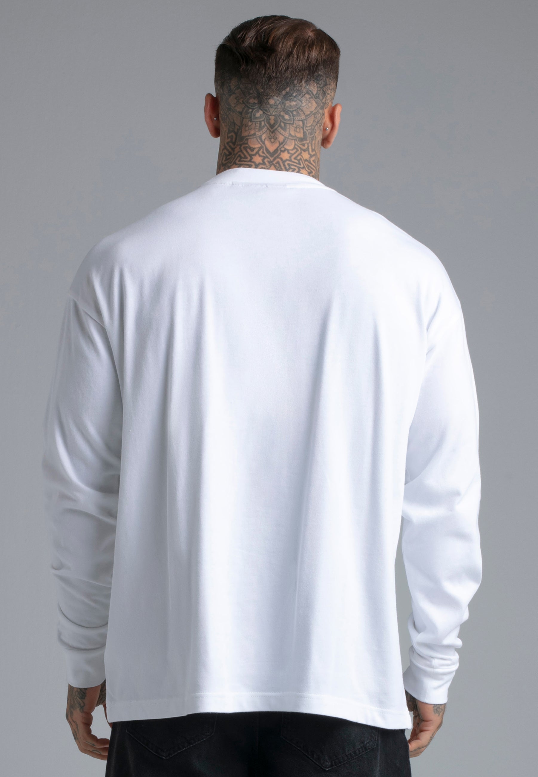 Long Sleeve T-Shirt in White T-Shirts SikSilk