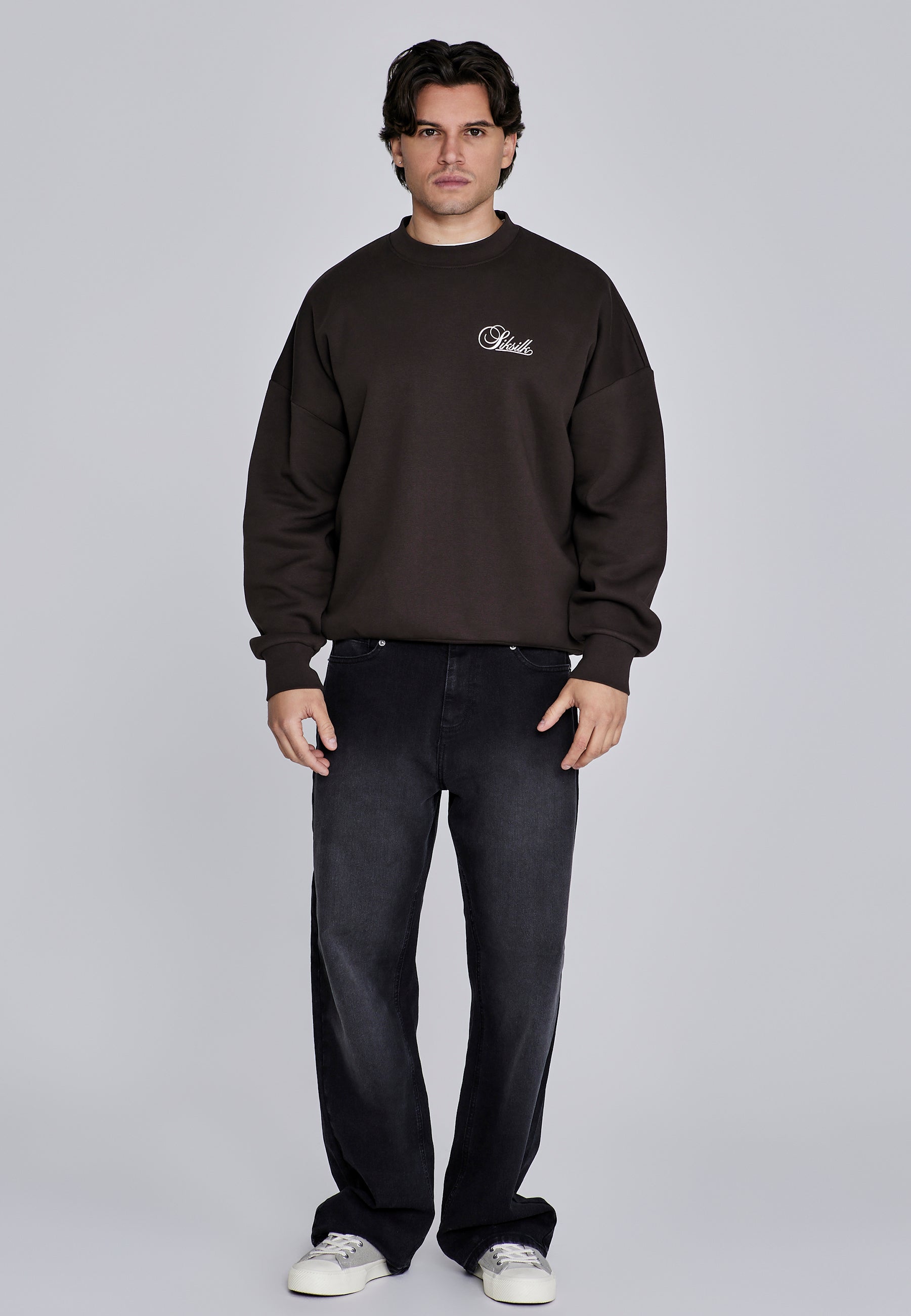 Essentials Sweater in Brown Sweatshirts SikSilk