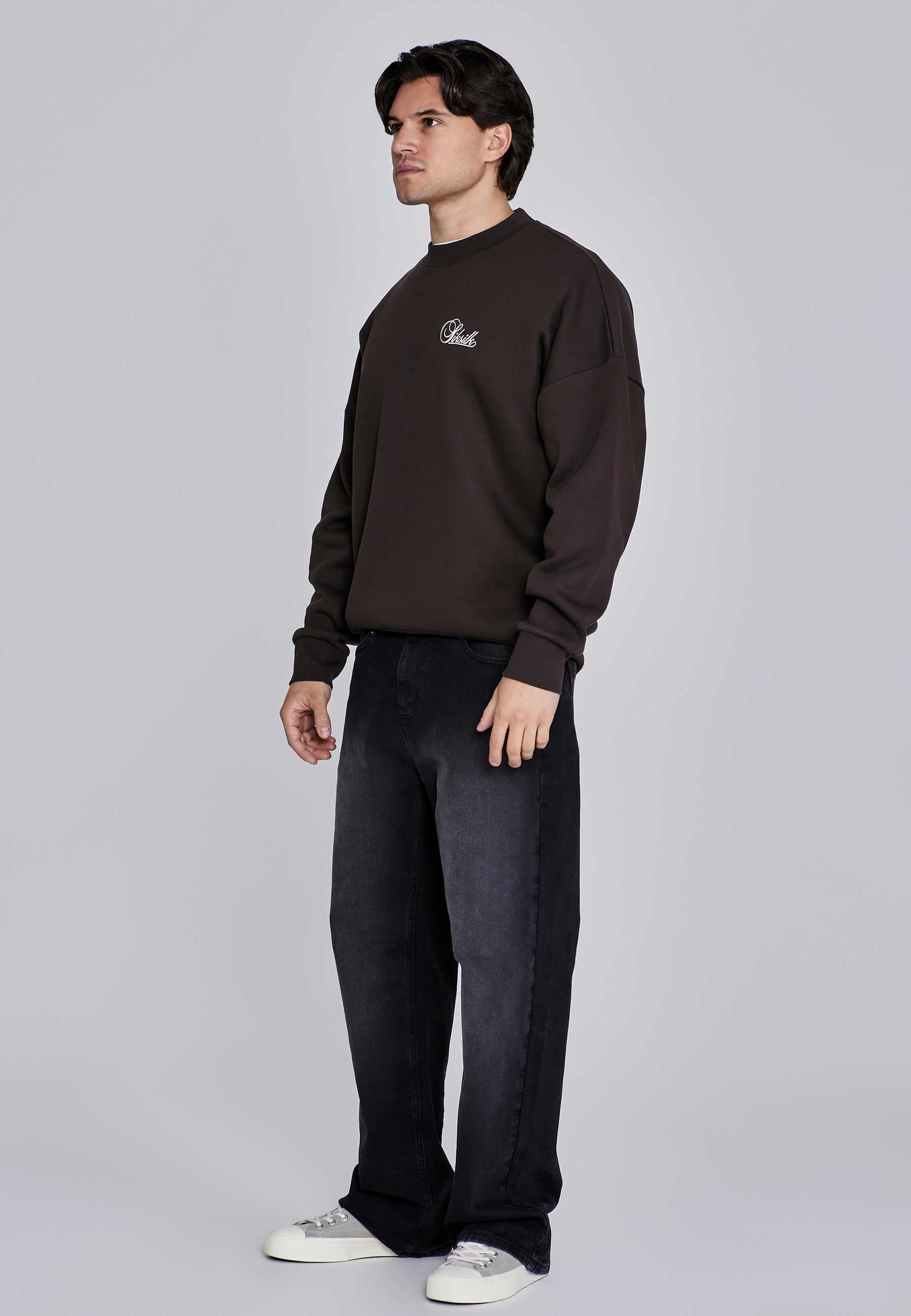 Essentials Sweater in Brown Sweatshirts SikSilk