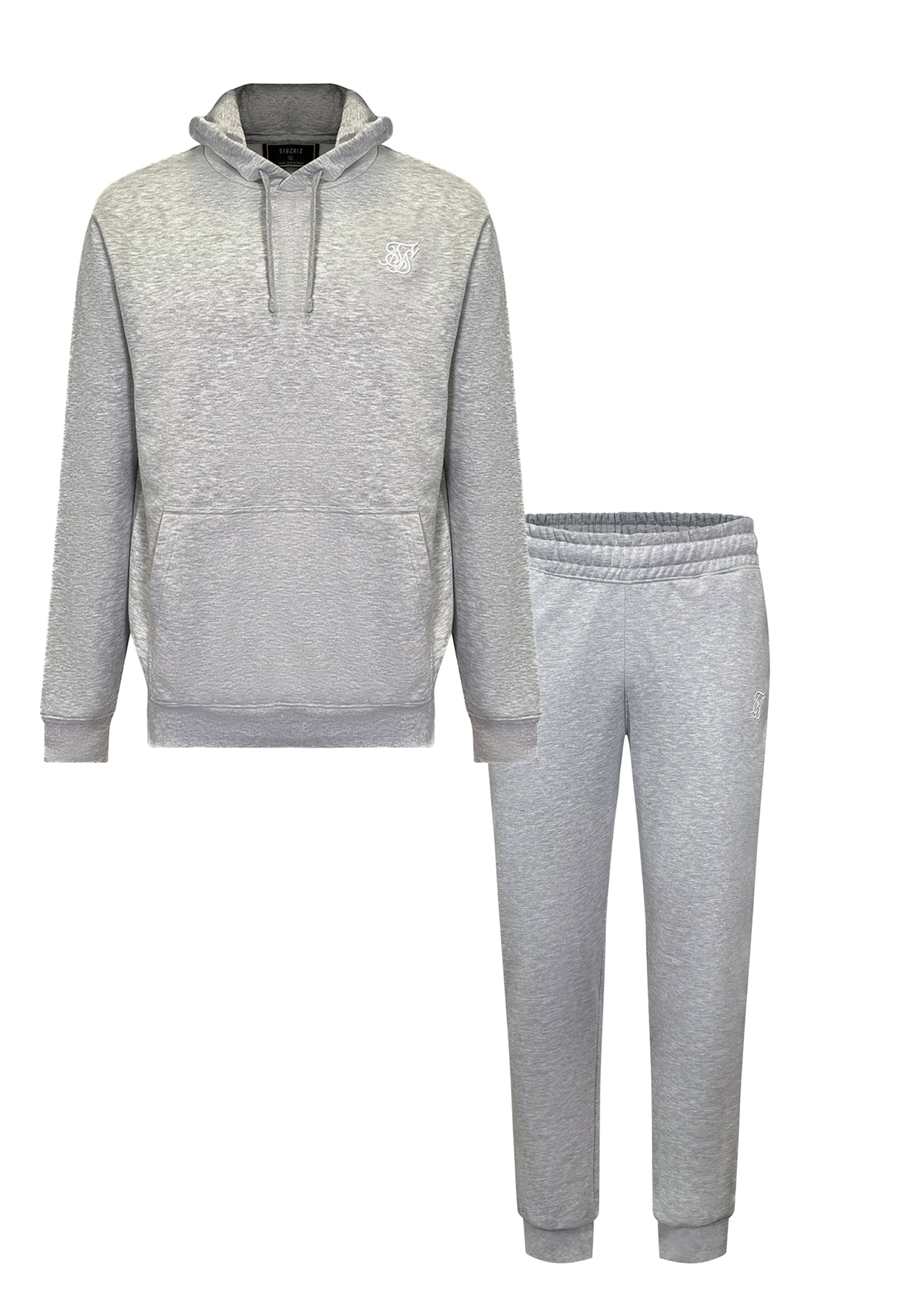Hoodie and Joggers Set in Grey Marl Sets SikSilk