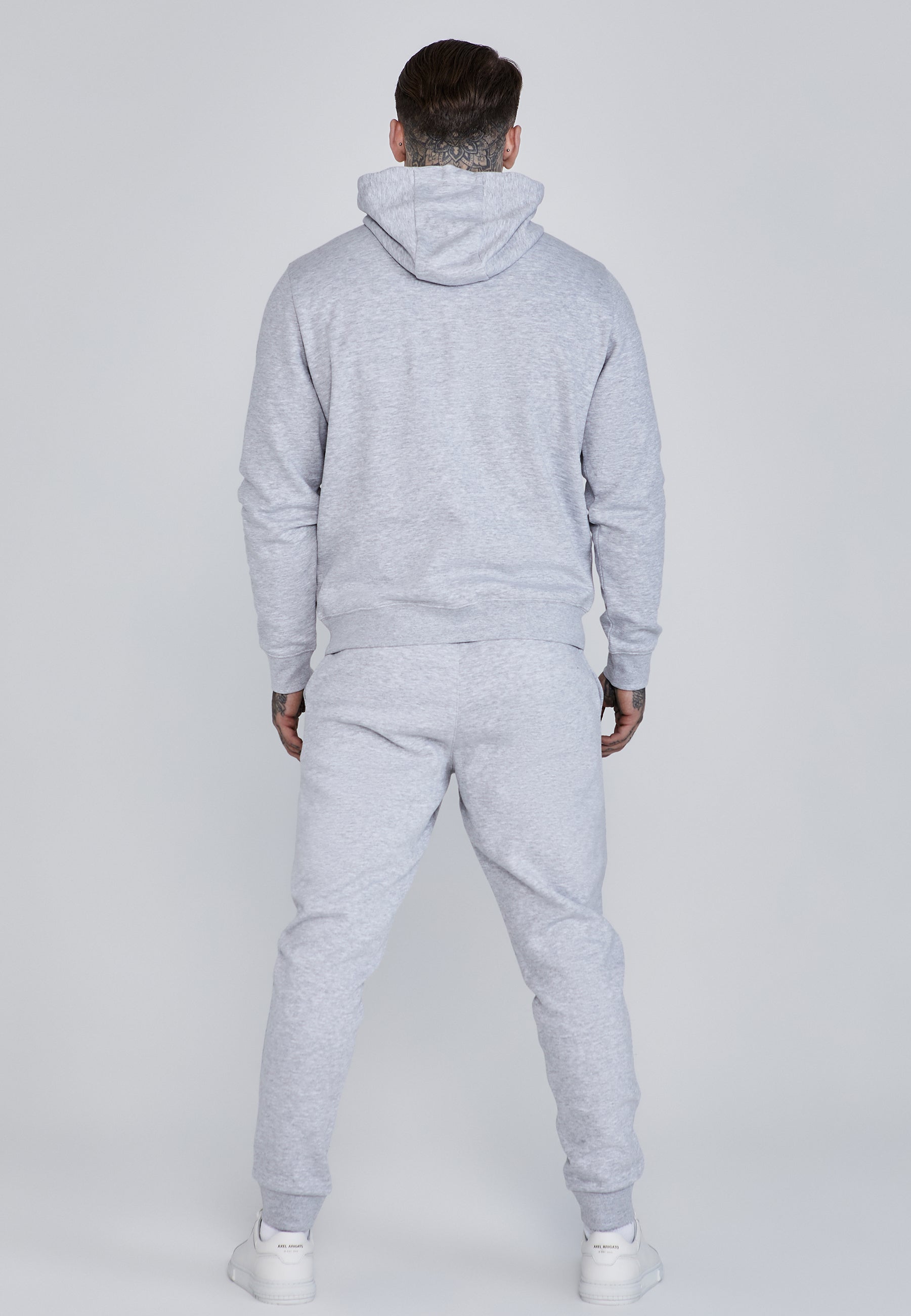 Hoodie and Joggers Set in Grey Marl Sets SikSilk