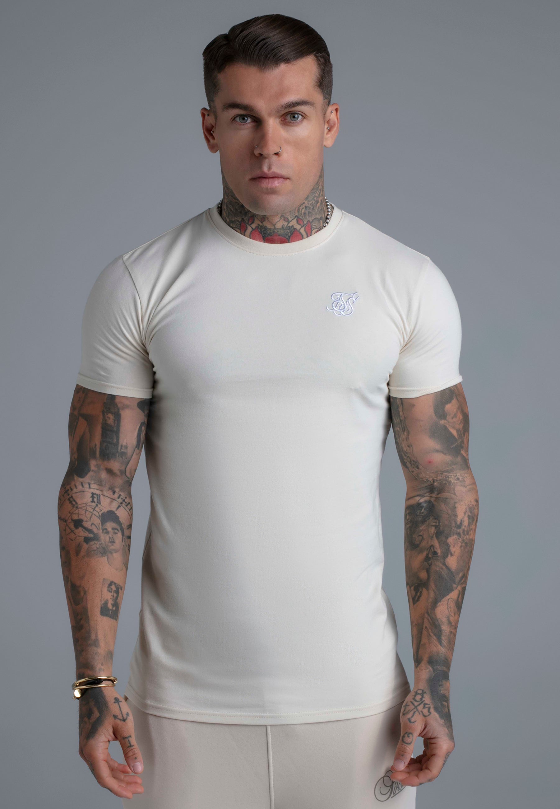 Essentials T-Shirt in Ecru T-Shirts SikSilk