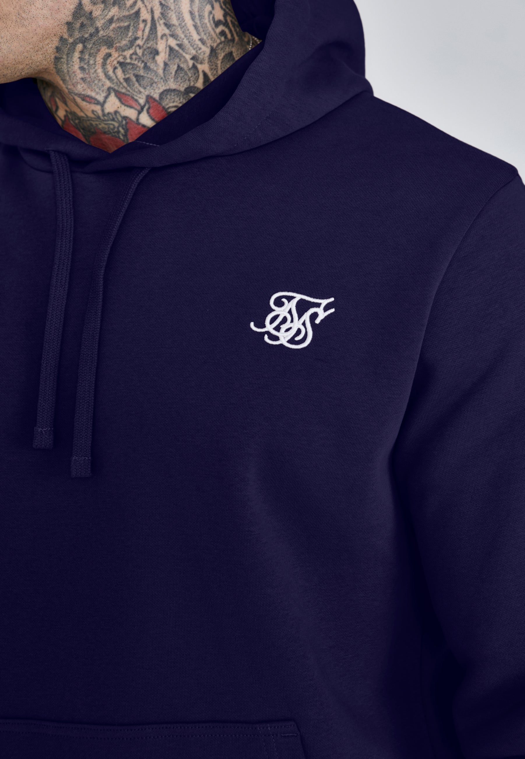Essentials Hoodie in Navy Kapuzenpullover SikSilk
