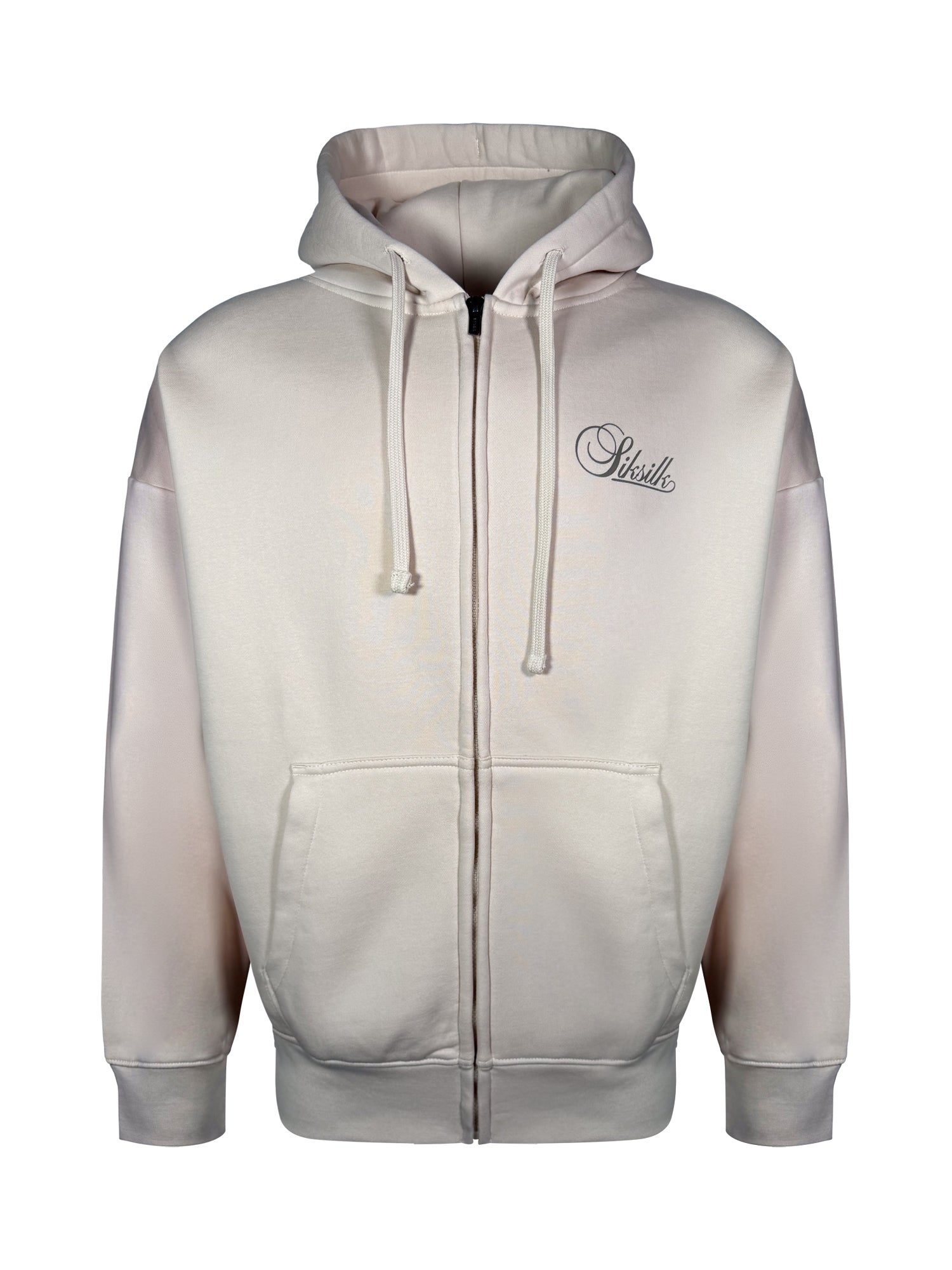 Essentials Full Zip Hoodie in Ecru Sweatjacken SikSilk