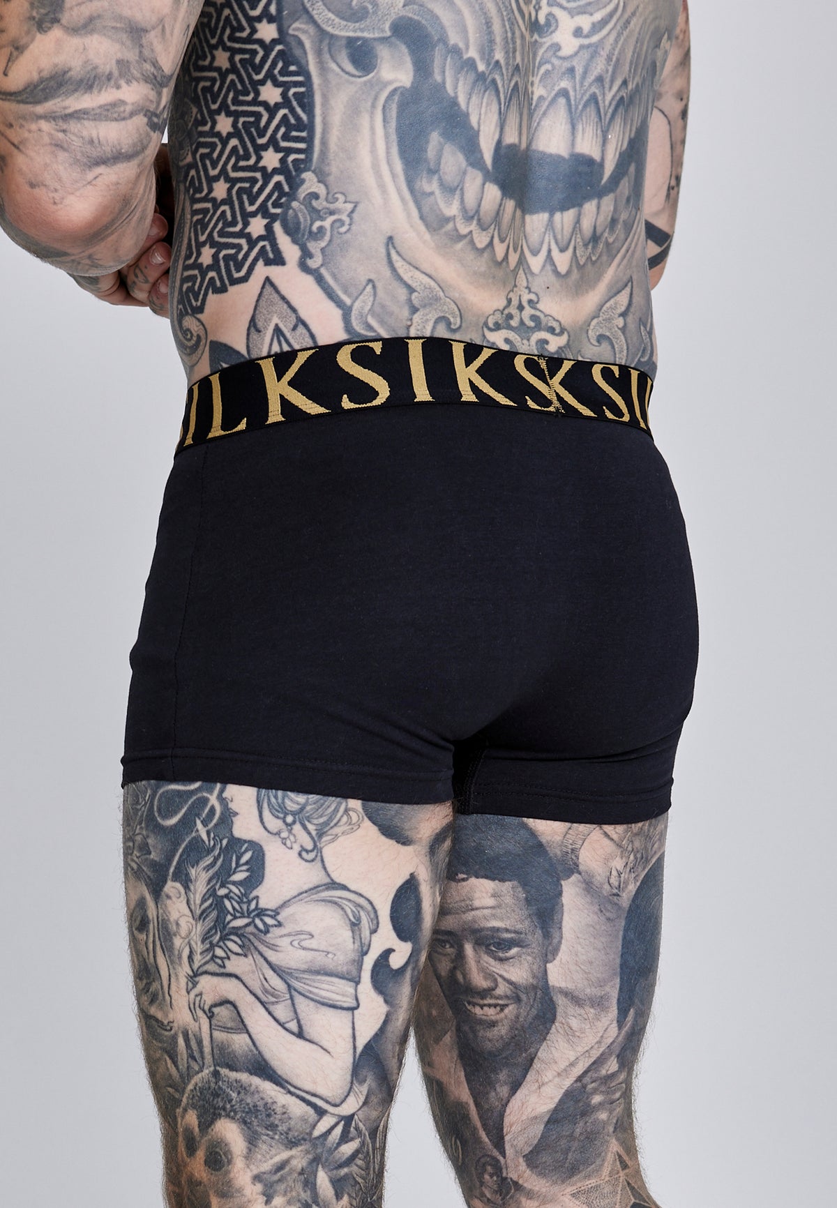 Boxer Pack of 5 in Black Unterwäsche SikSilk