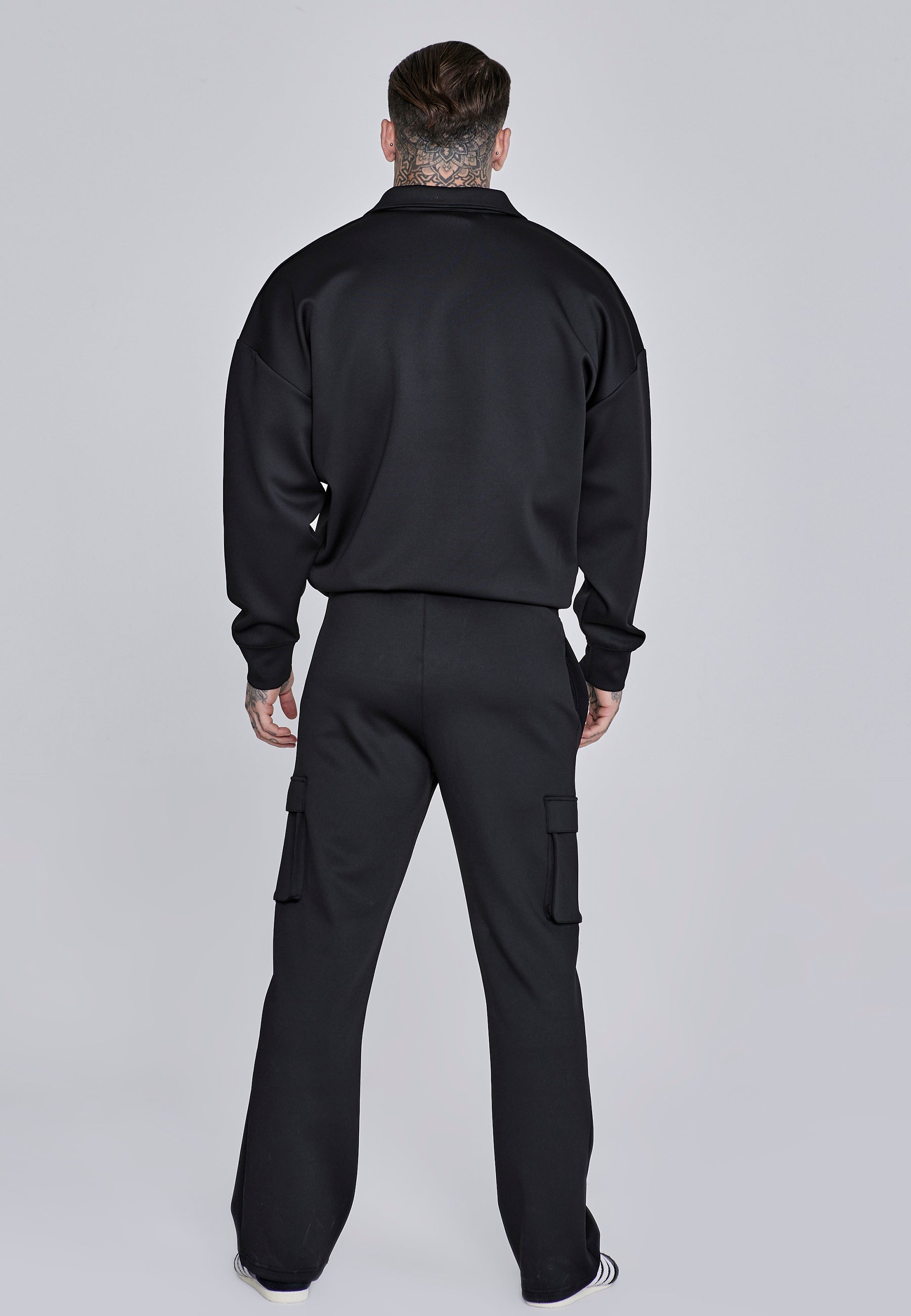 Essentials Zip Sweater in Black Sweatshirts SikSilk