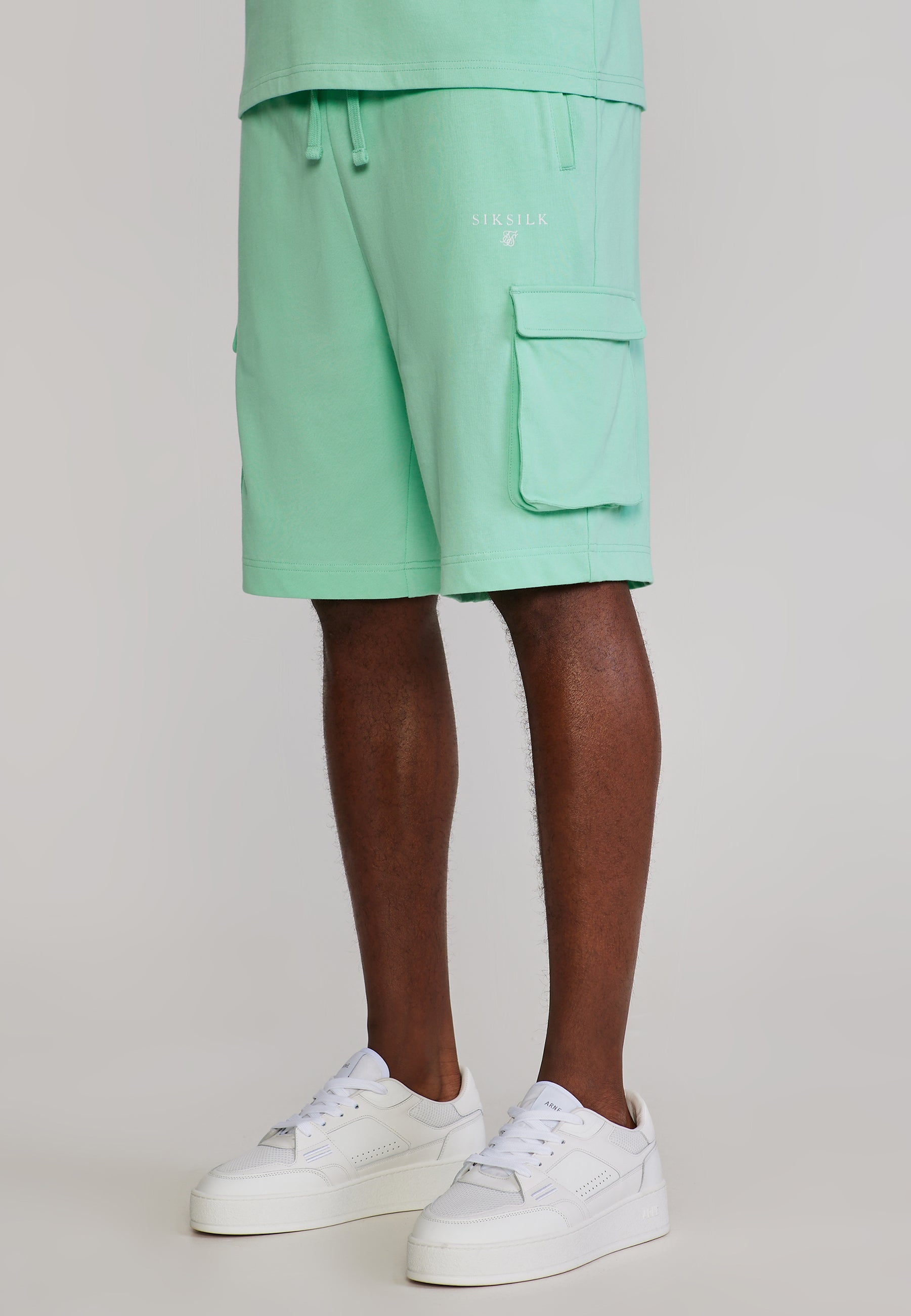 T-Shirt and Shorts Set in Green Sets SikSilk