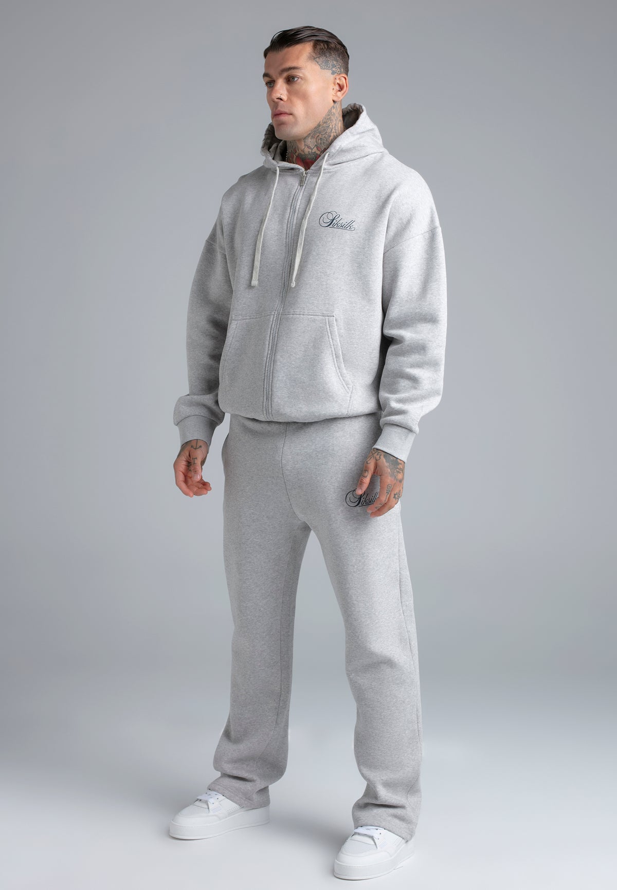 Kleidungsset Hoodie and Joggers in Grey Marl Sets SikSilk