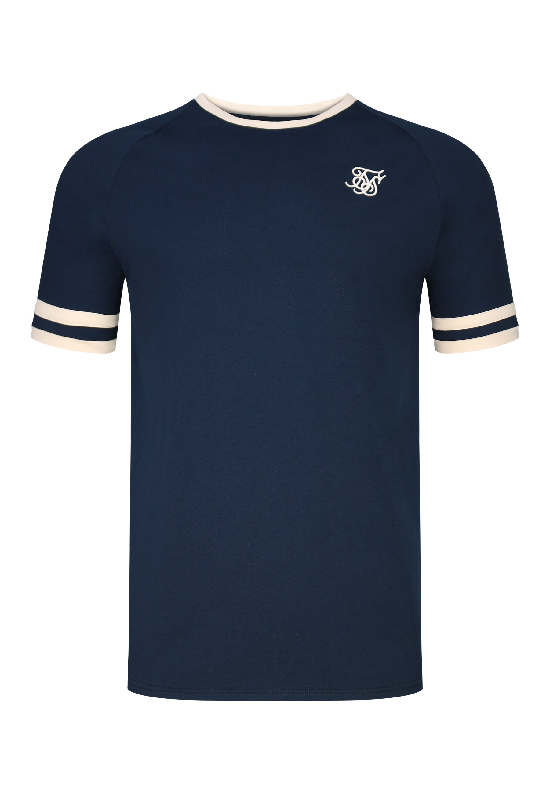 Tournament T-Shirt in Navy-Ecru T-Shirts SikSilk