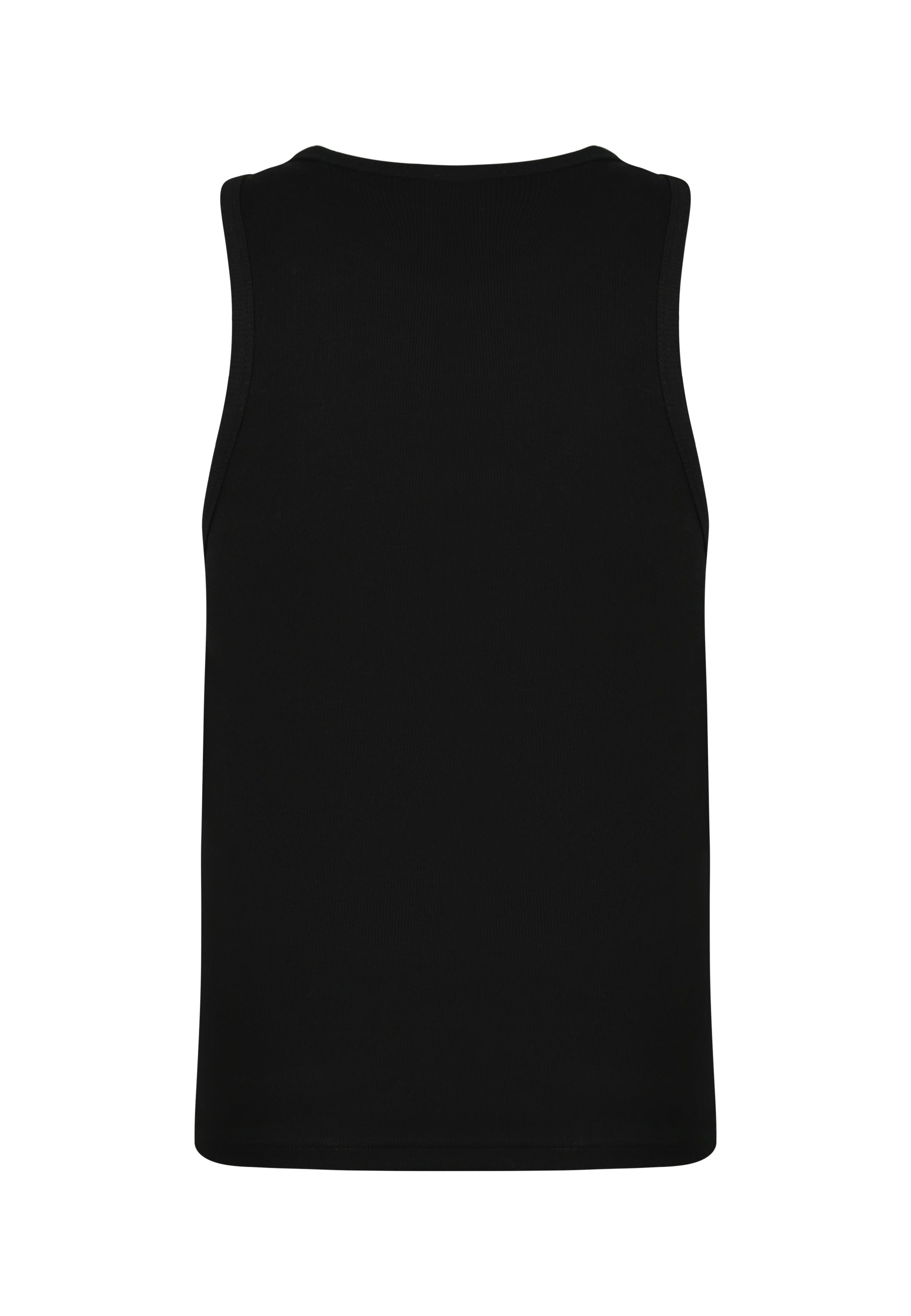 Ribbed Vest in Black T-Shirts SikSilk