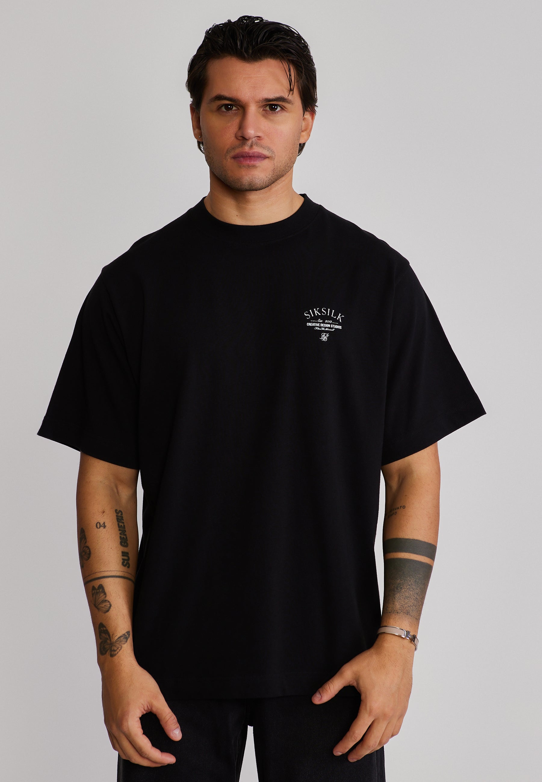 Graphic T-Shirt in Black T-Shirts SikSilk