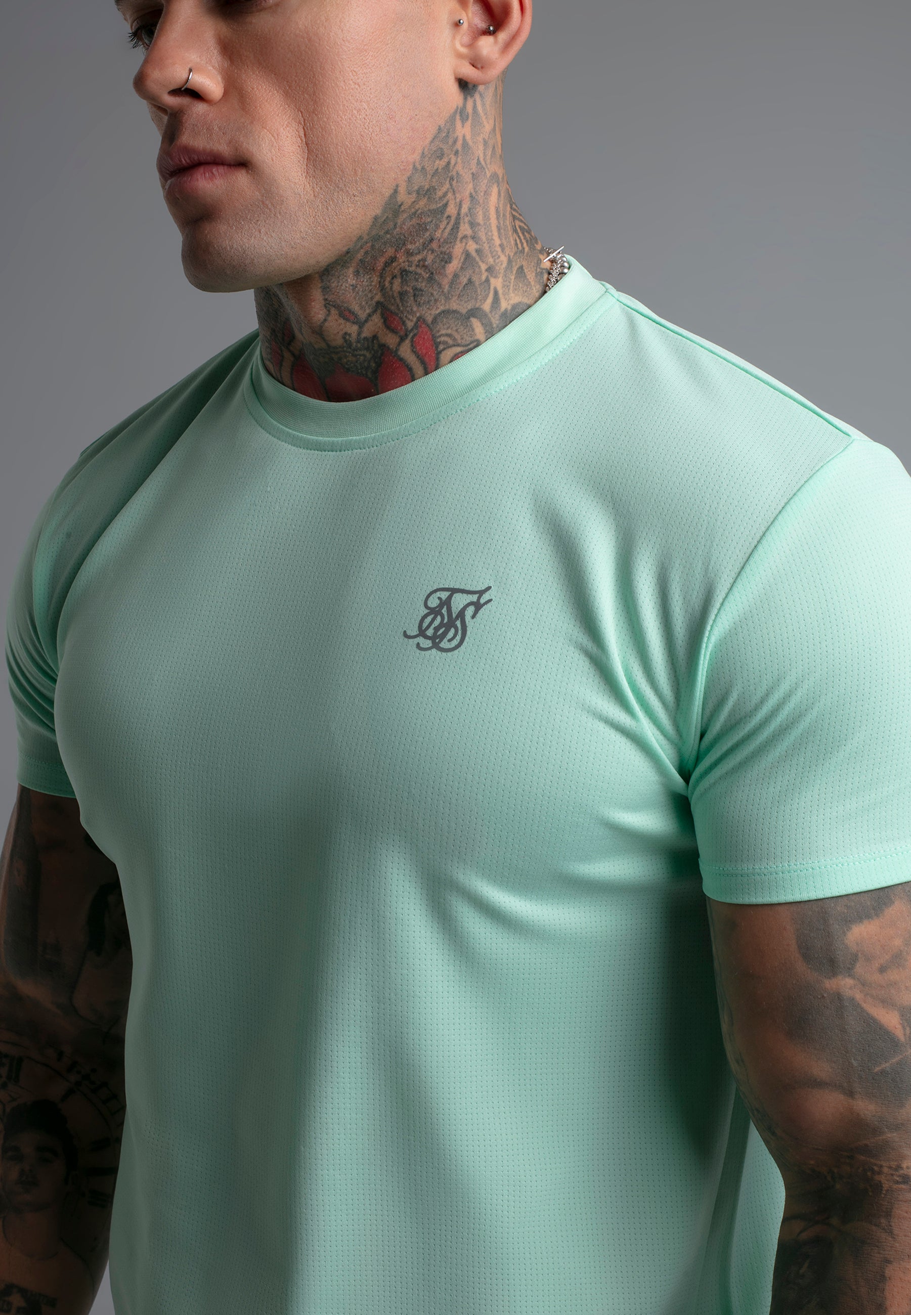 Muscle Fit T-Shirt in Teal T-Shirts SikSilk