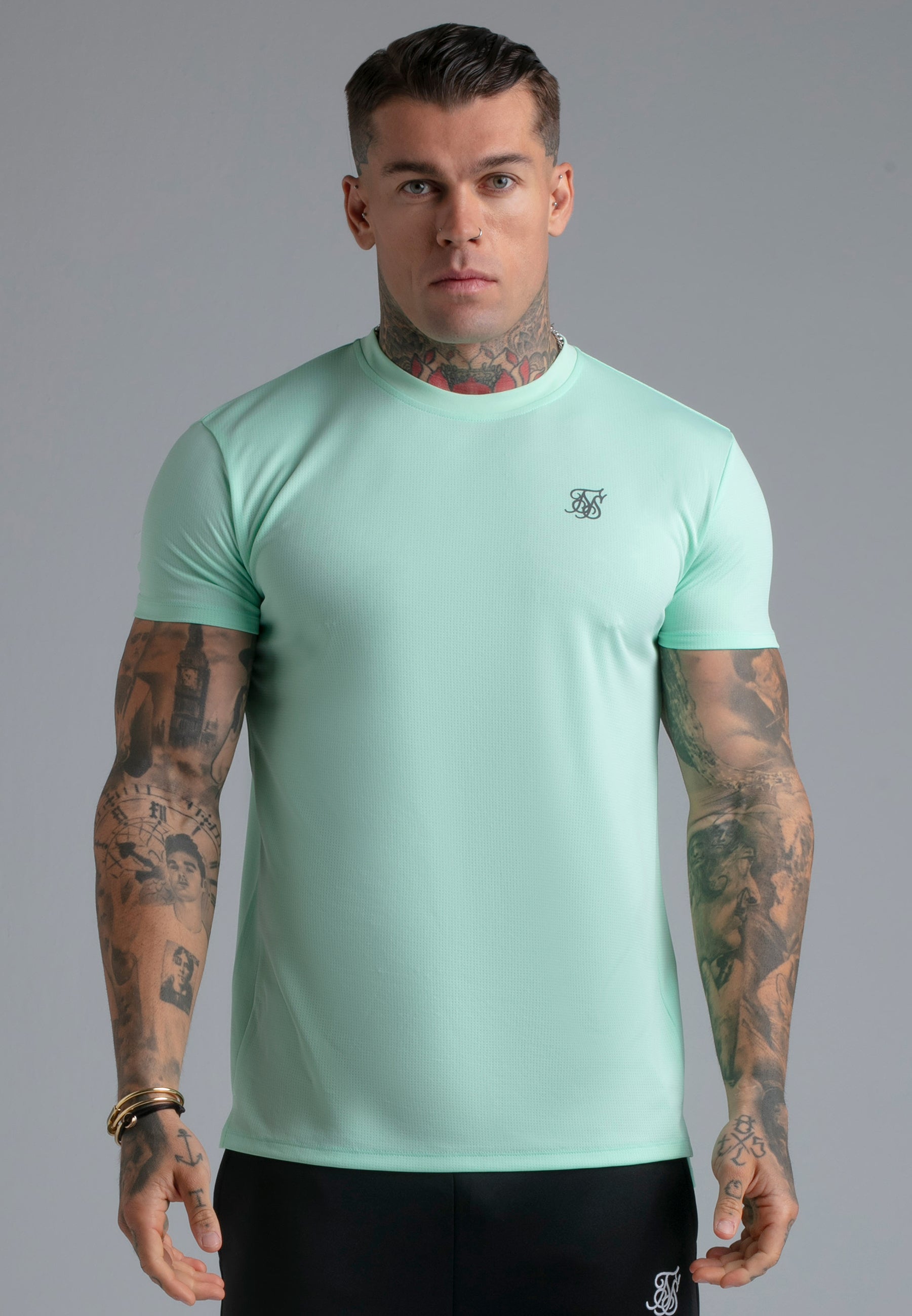 Muscle Fit T-Shirt in Teal T-Shirts SikSilk
