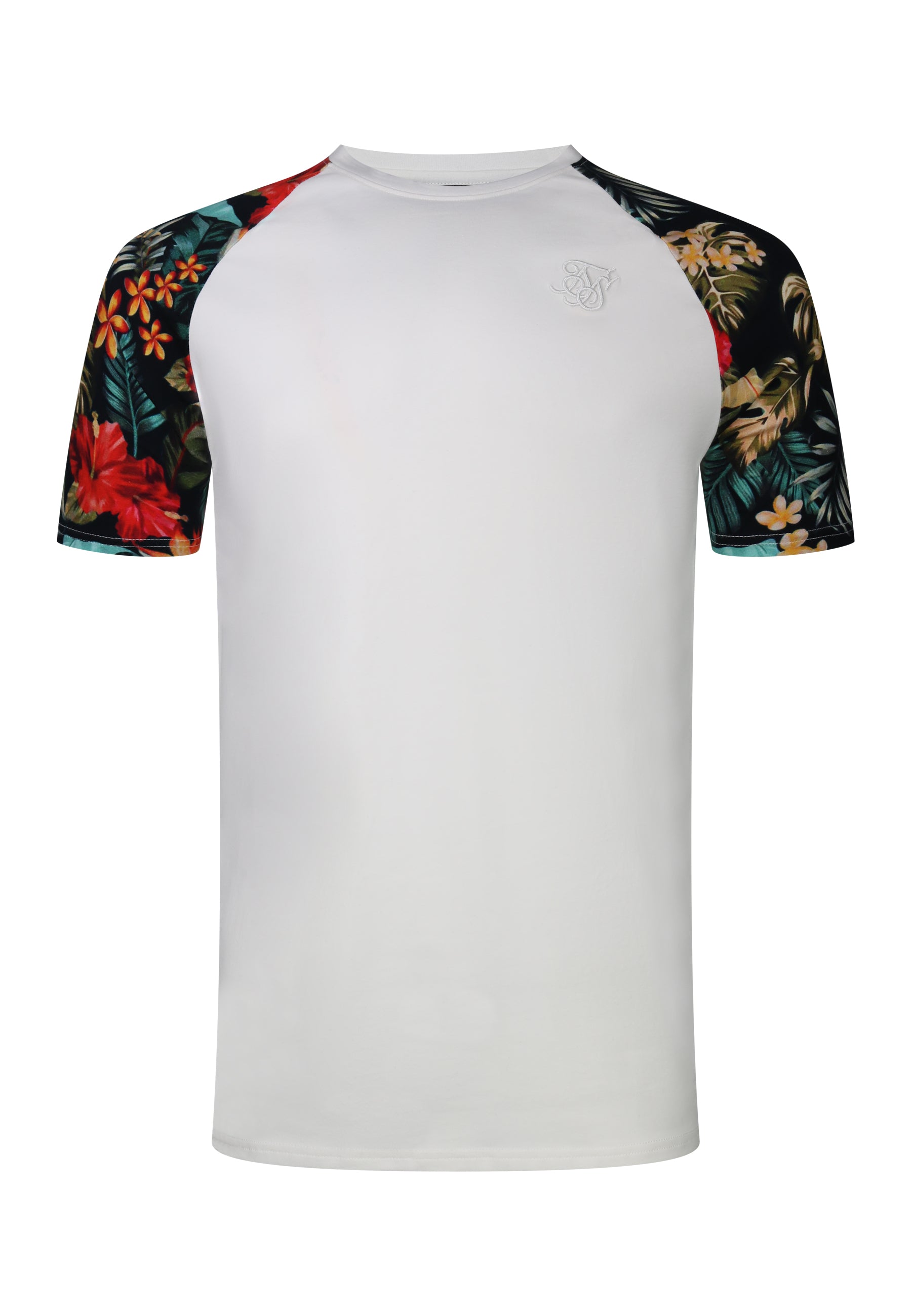 Raglan T-Shirt in White T-Shirts SikSilk