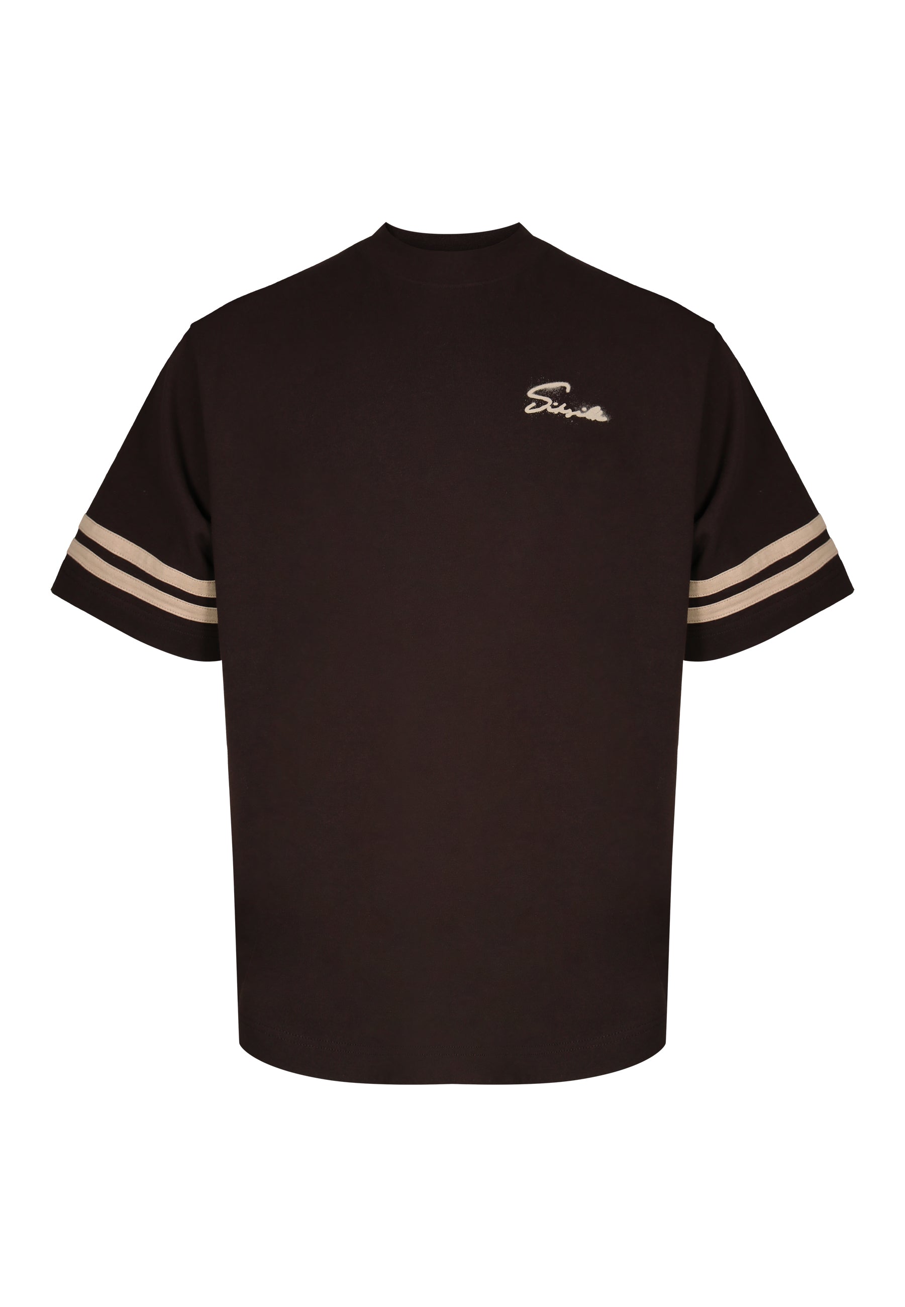 Script T-Shirt in Brown T-Shirts SikSilk