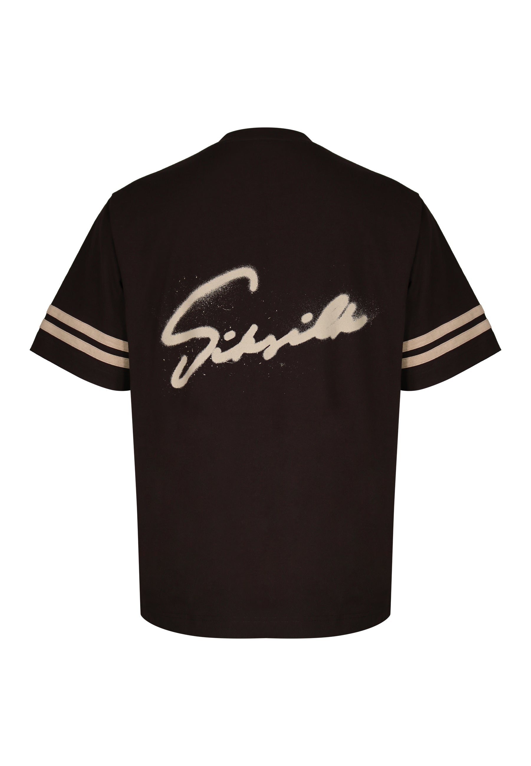 Script T-Shirt in Brown T-Shirts SikSilk