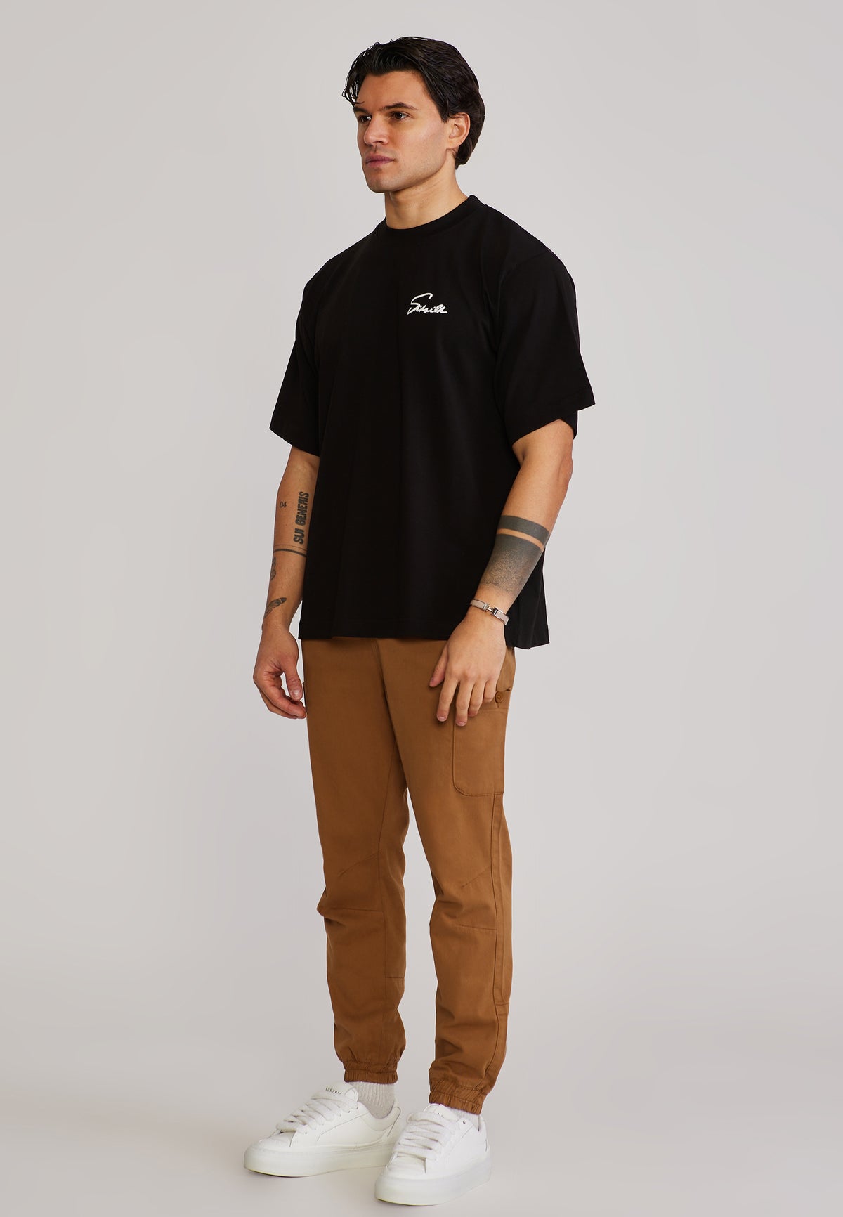 Cargohose Slim Fit in Brown Hosen SikSilk