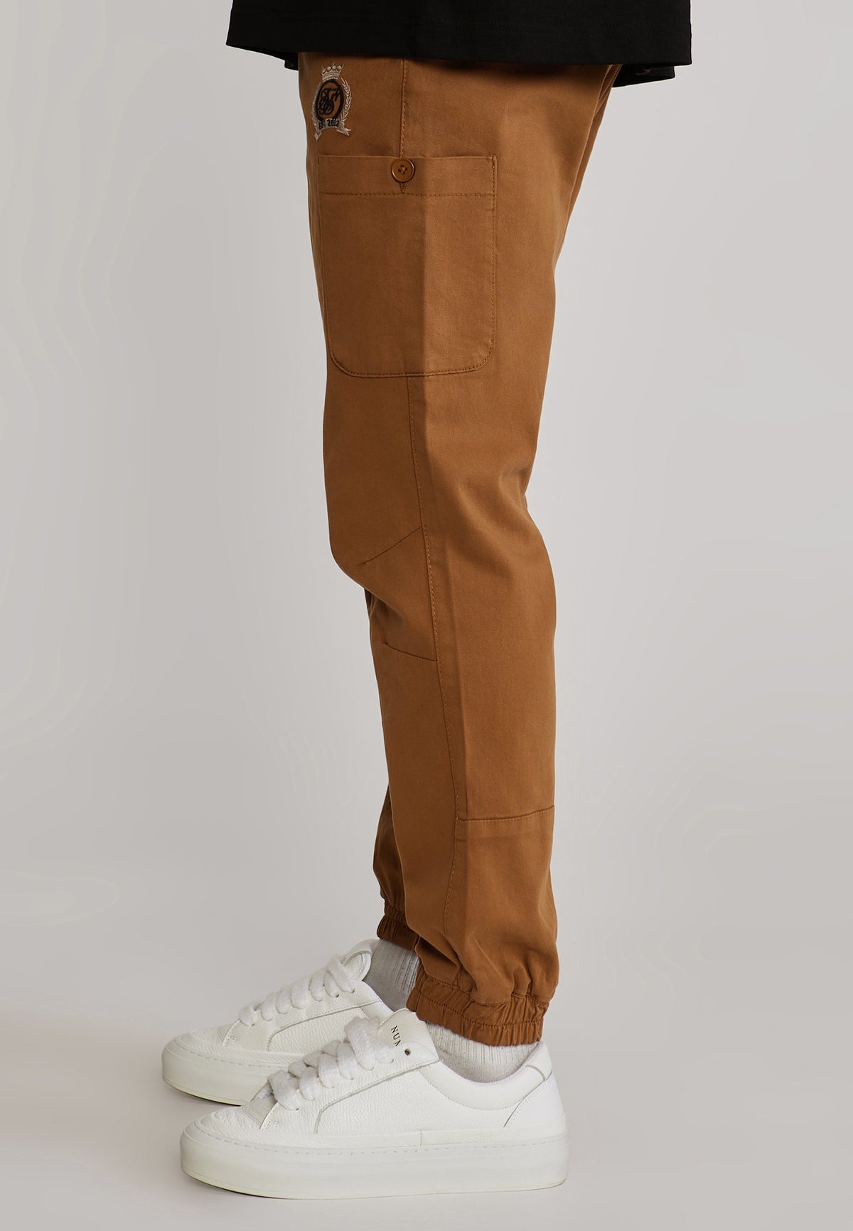 Cargohose Slim Fit in Brown Hosen SikSilk