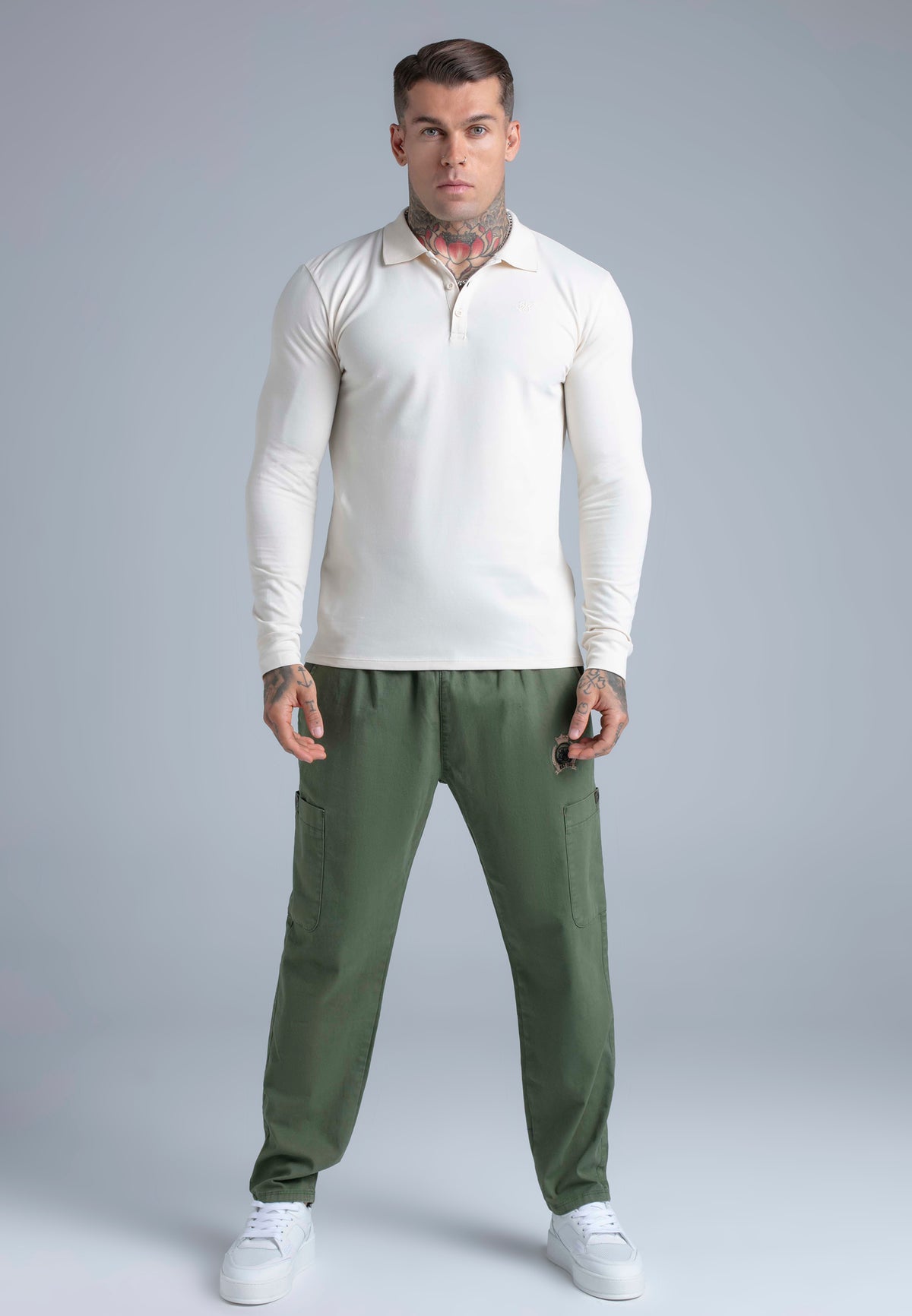 Cargohose Loose Fit in Green Hosen SikSilk