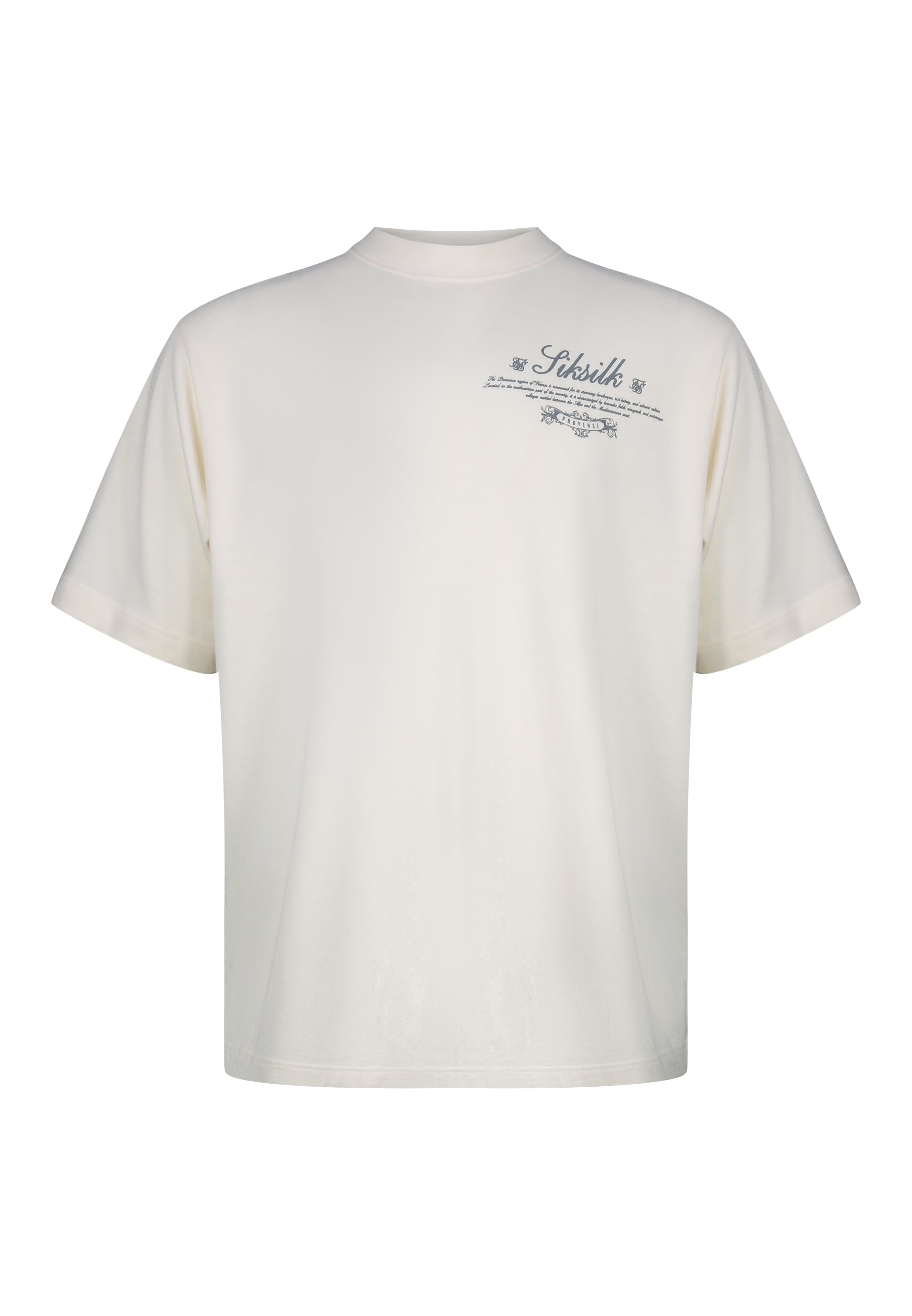 Graphic T-Shirt in Ecru T-Shirts SikSilk