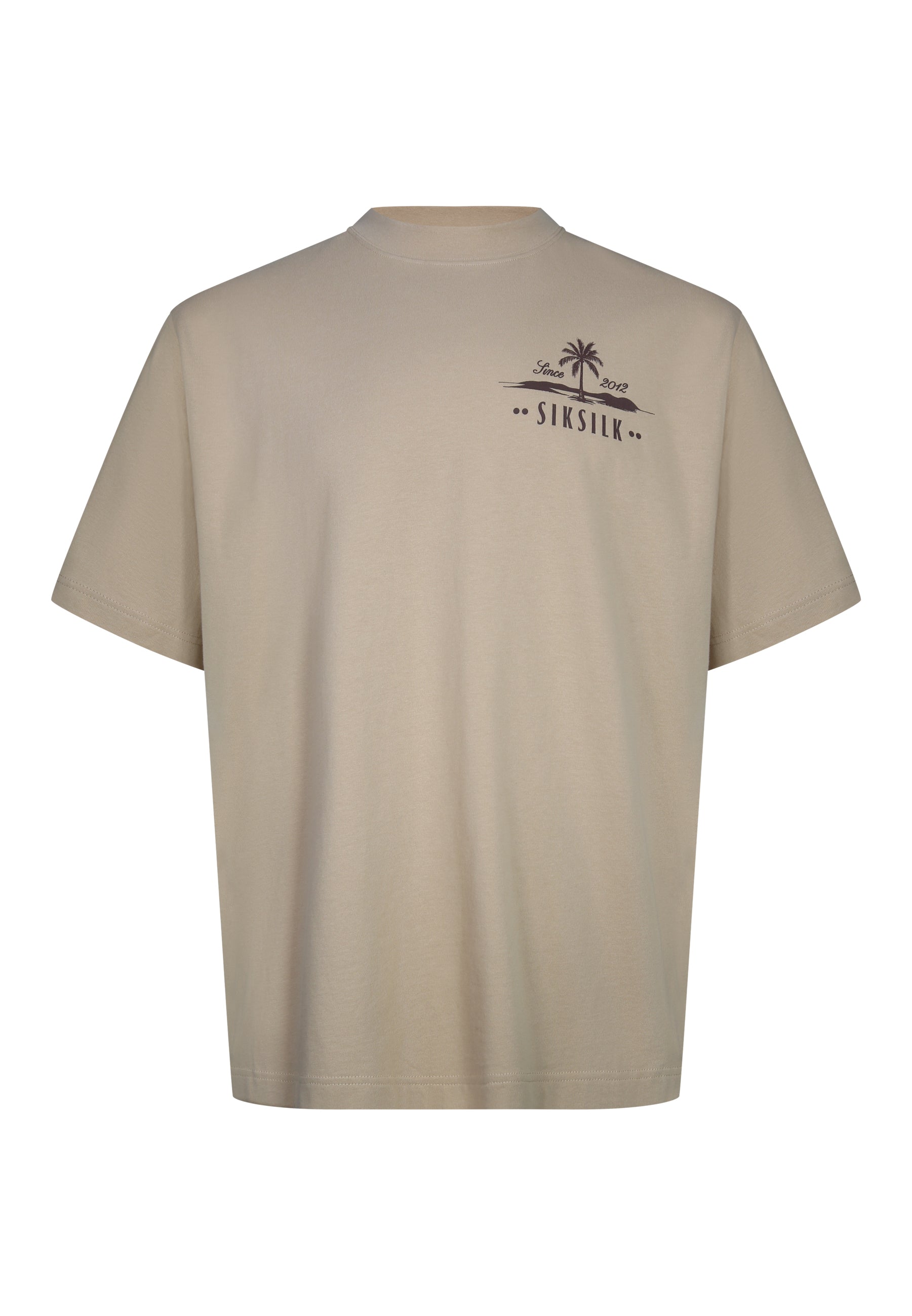 Graphic T-Shirt in Beige T-Shirts SikSilk