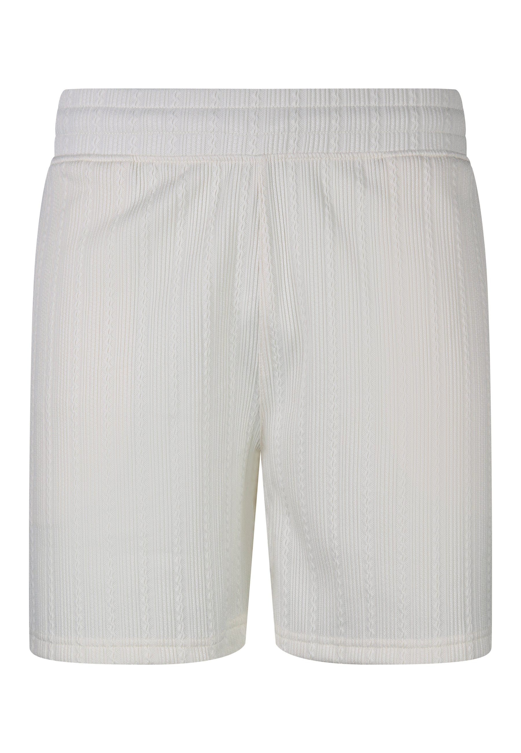 Textured Shorts in Ecru Shorts SikSilk