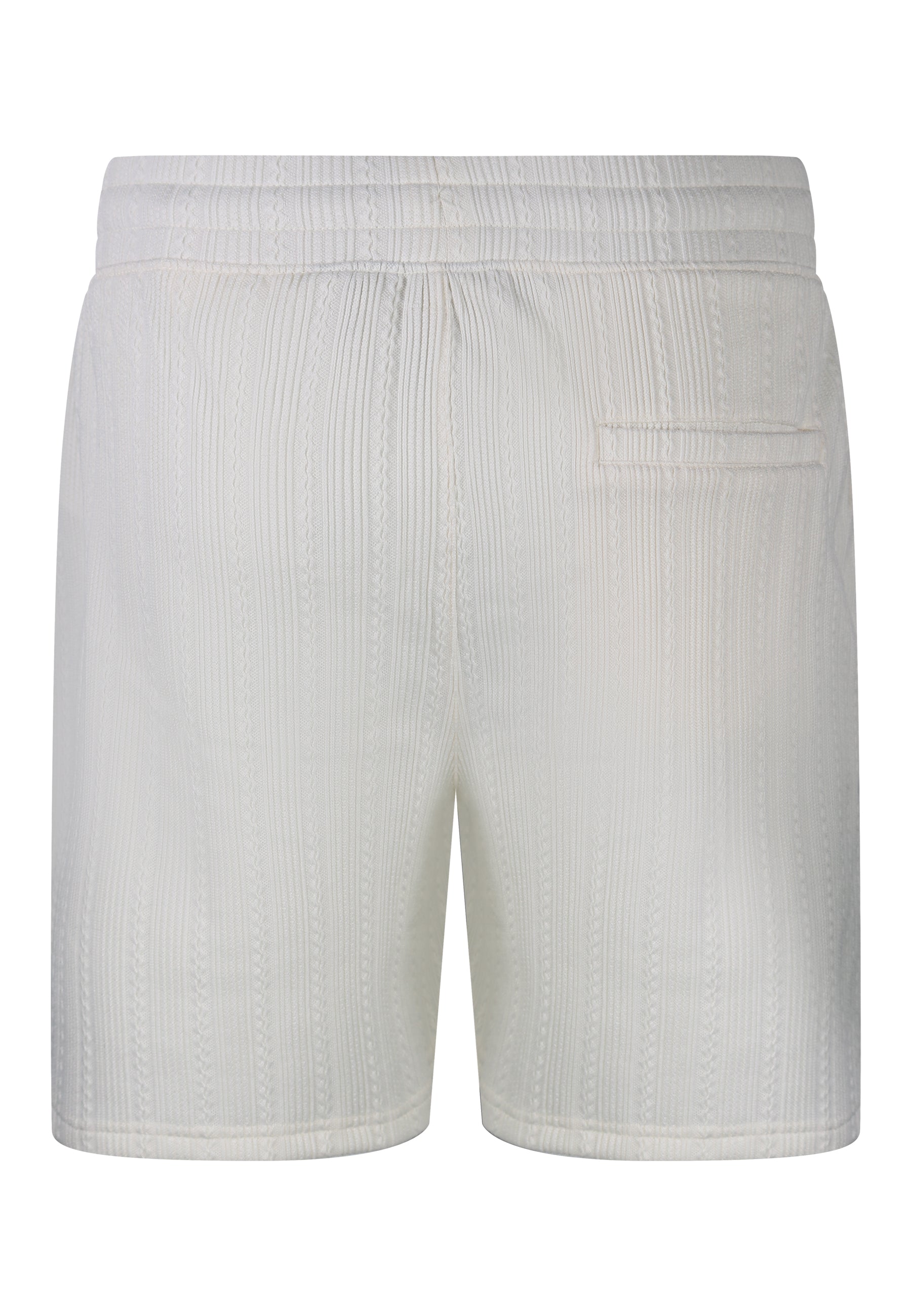Textured Shorts in Ecru Shorts SikSilk