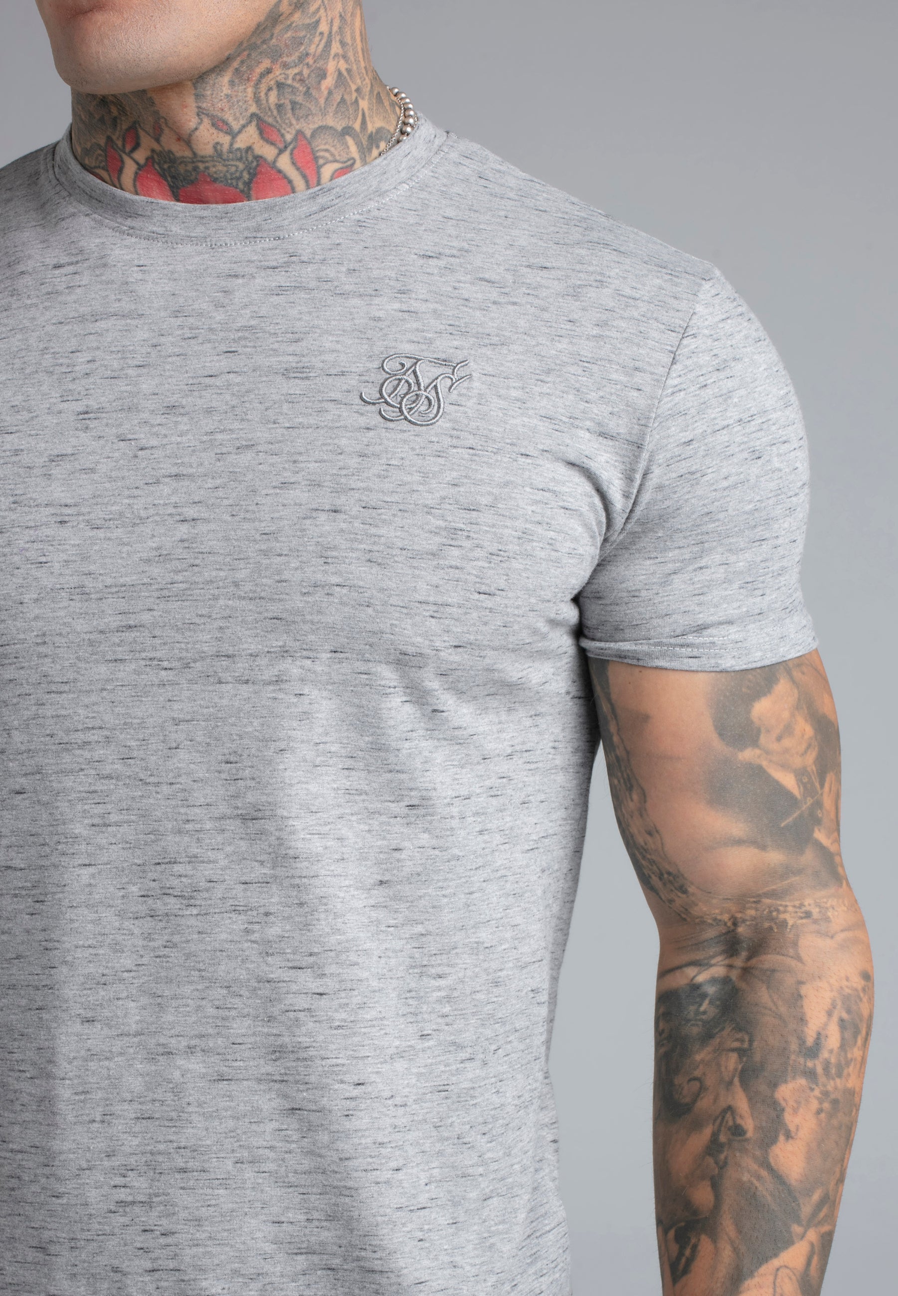 Marl T-Shirt in Grey T-Shirts SikSilk