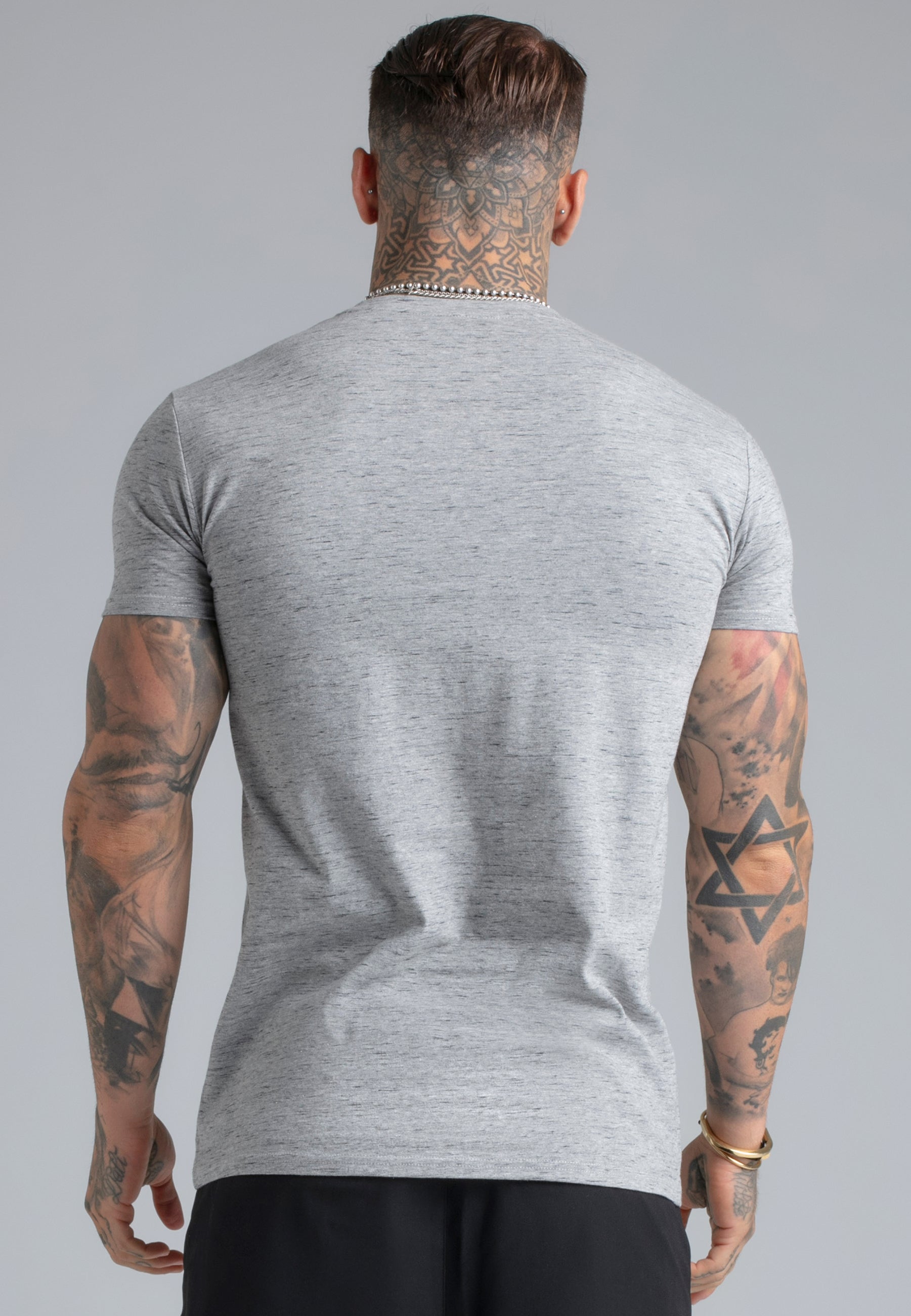 Marl T-Shirt in Grey T-Shirts SikSilk