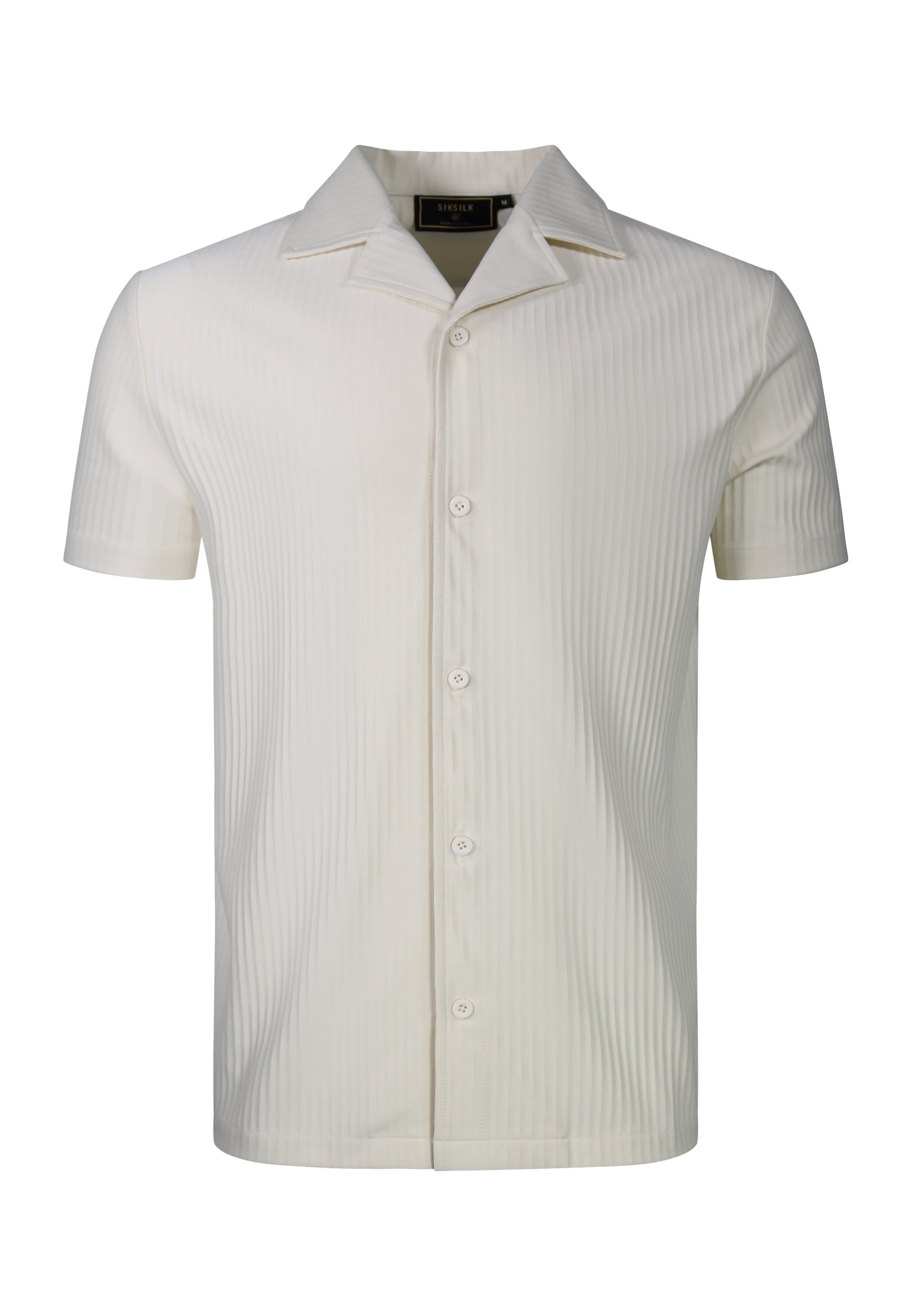 Plisse Shirt in Ecru Hemden SikSilk