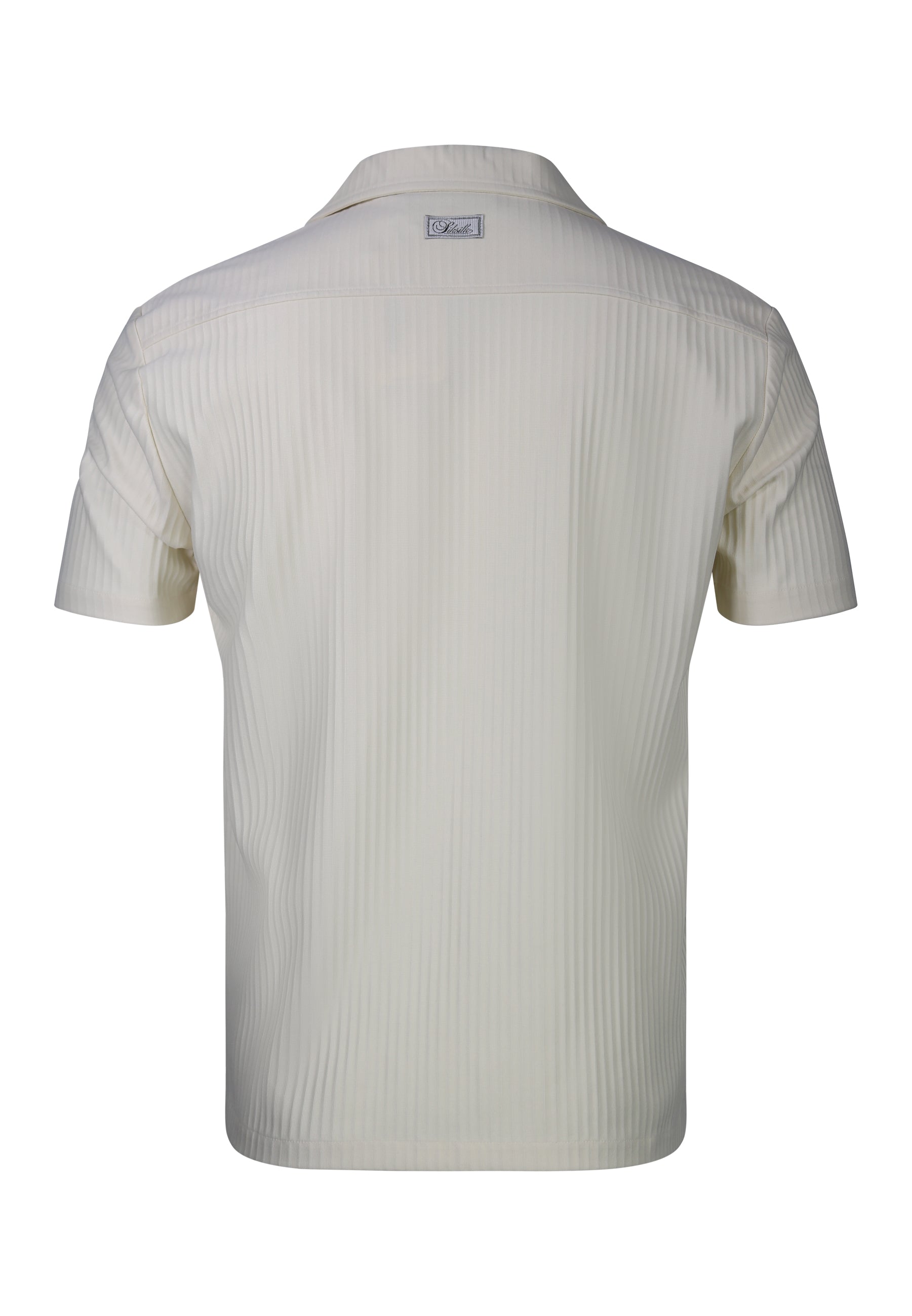 Plisse Shirt in Ecru Hemden SikSilk