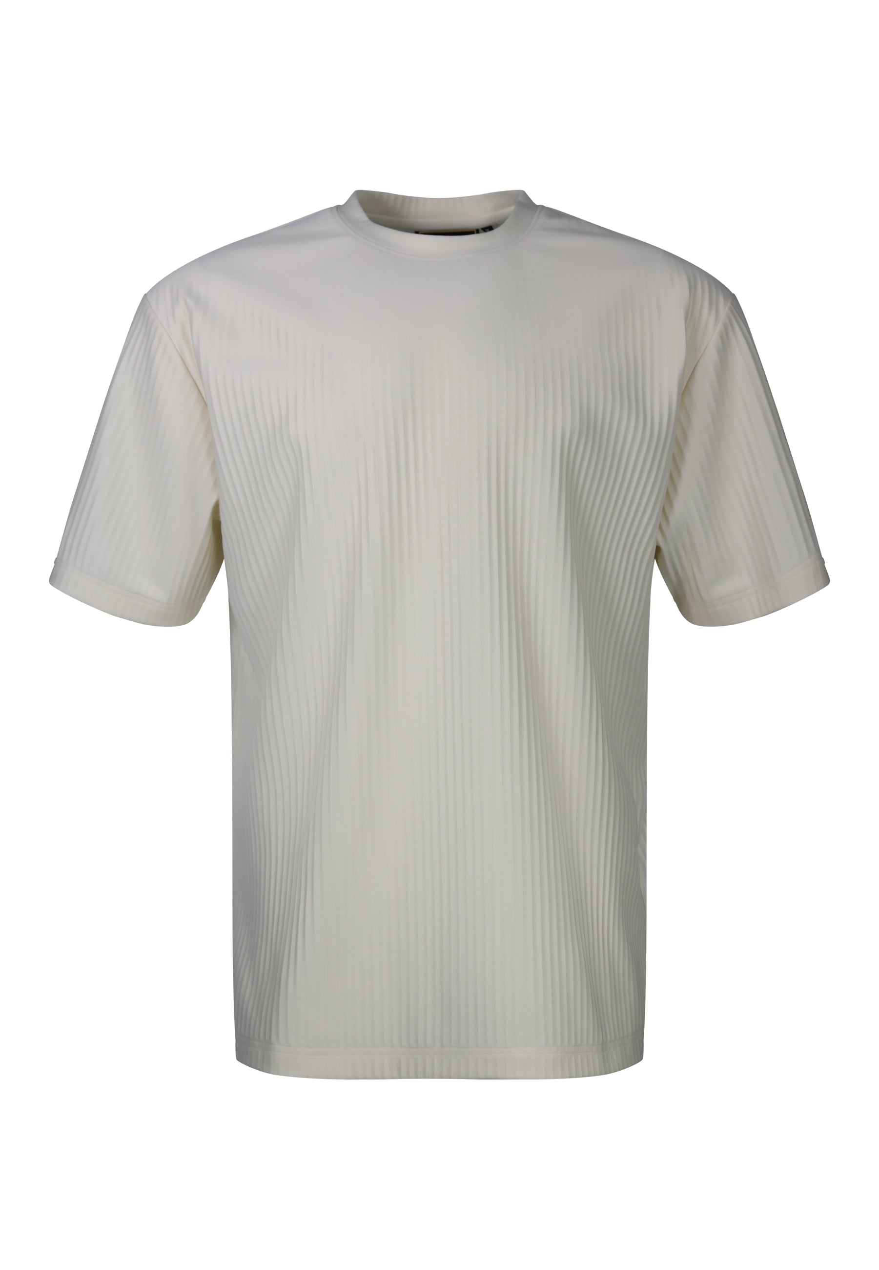 Plisse T-Shirt in Ecru T-Shirts SikSilk