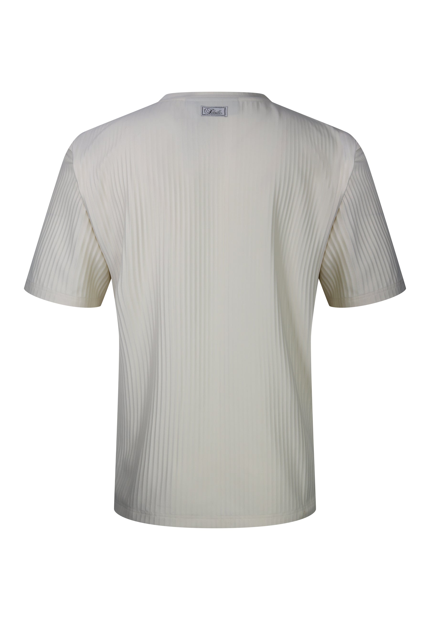 Plisse T-Shirt in Ecru T-Shirts SikSilk