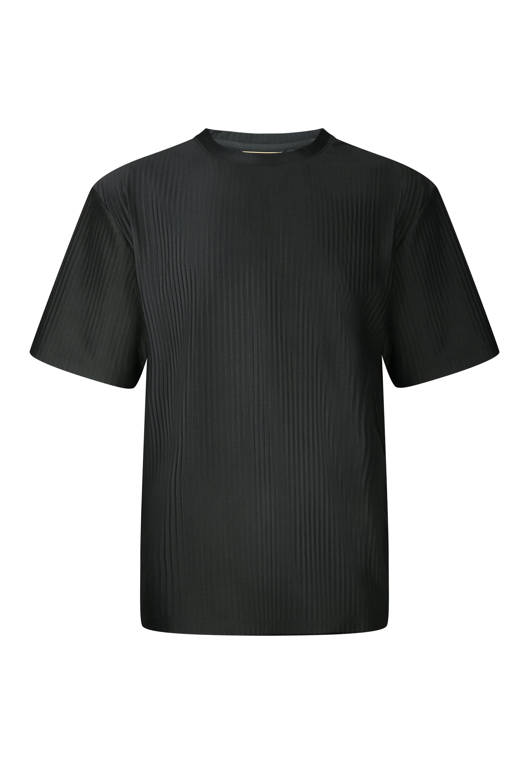 Plisse T-Shirt in Black T-Shirts SikSilk