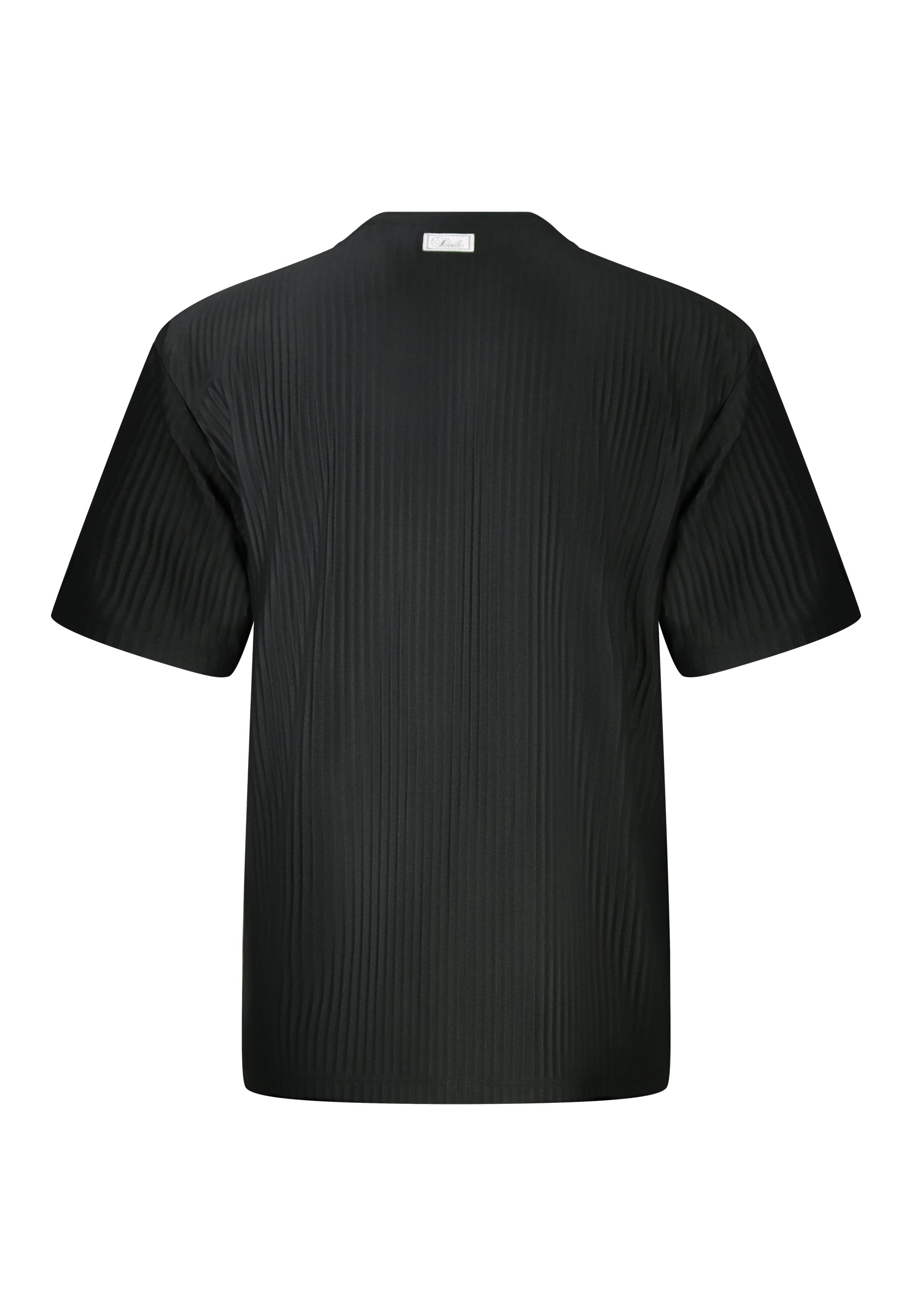 Plisse T-Shirt in Black T-Shirts SikSilk