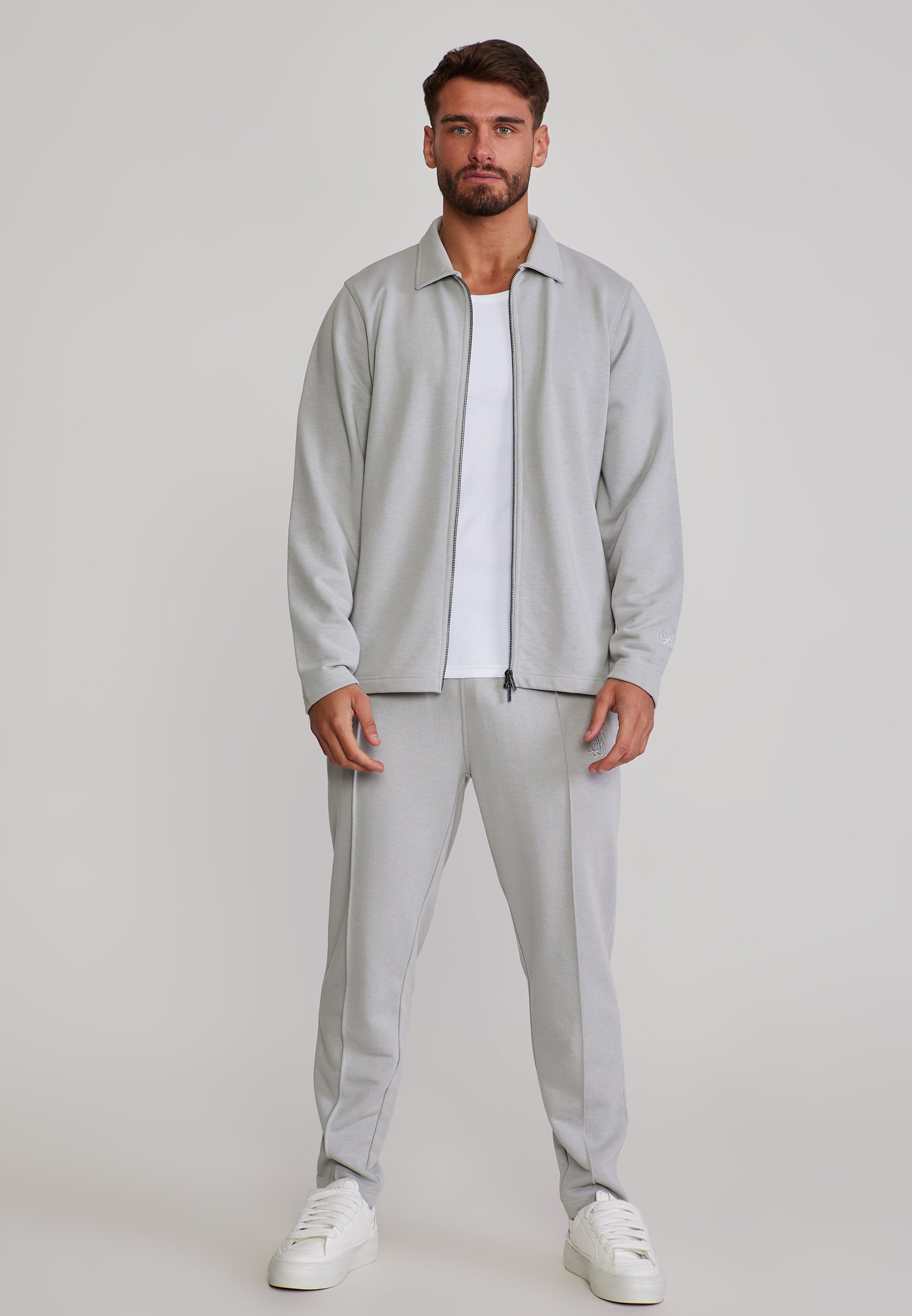 Smart Overshirt in Light Grey Hemden SikSilk